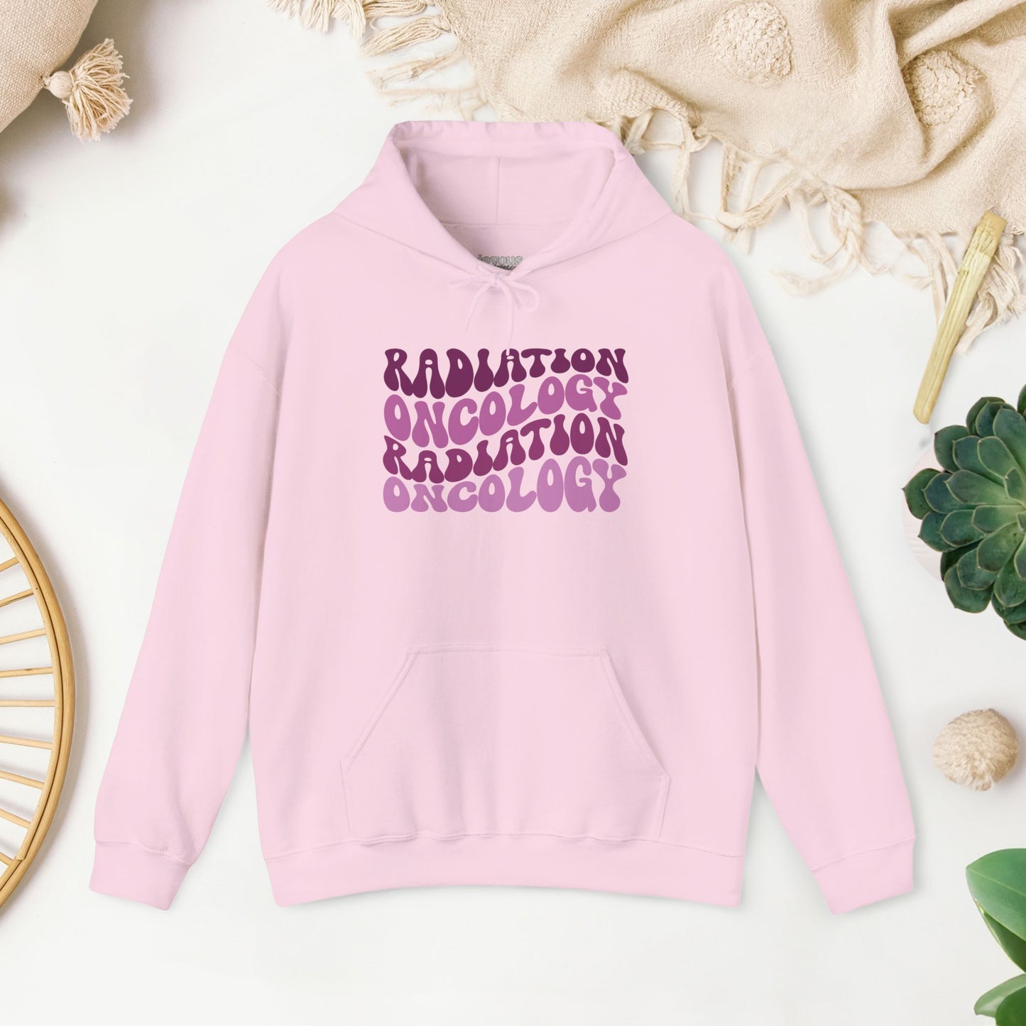 Purple Groovy Radiation Oncology Hoodie
