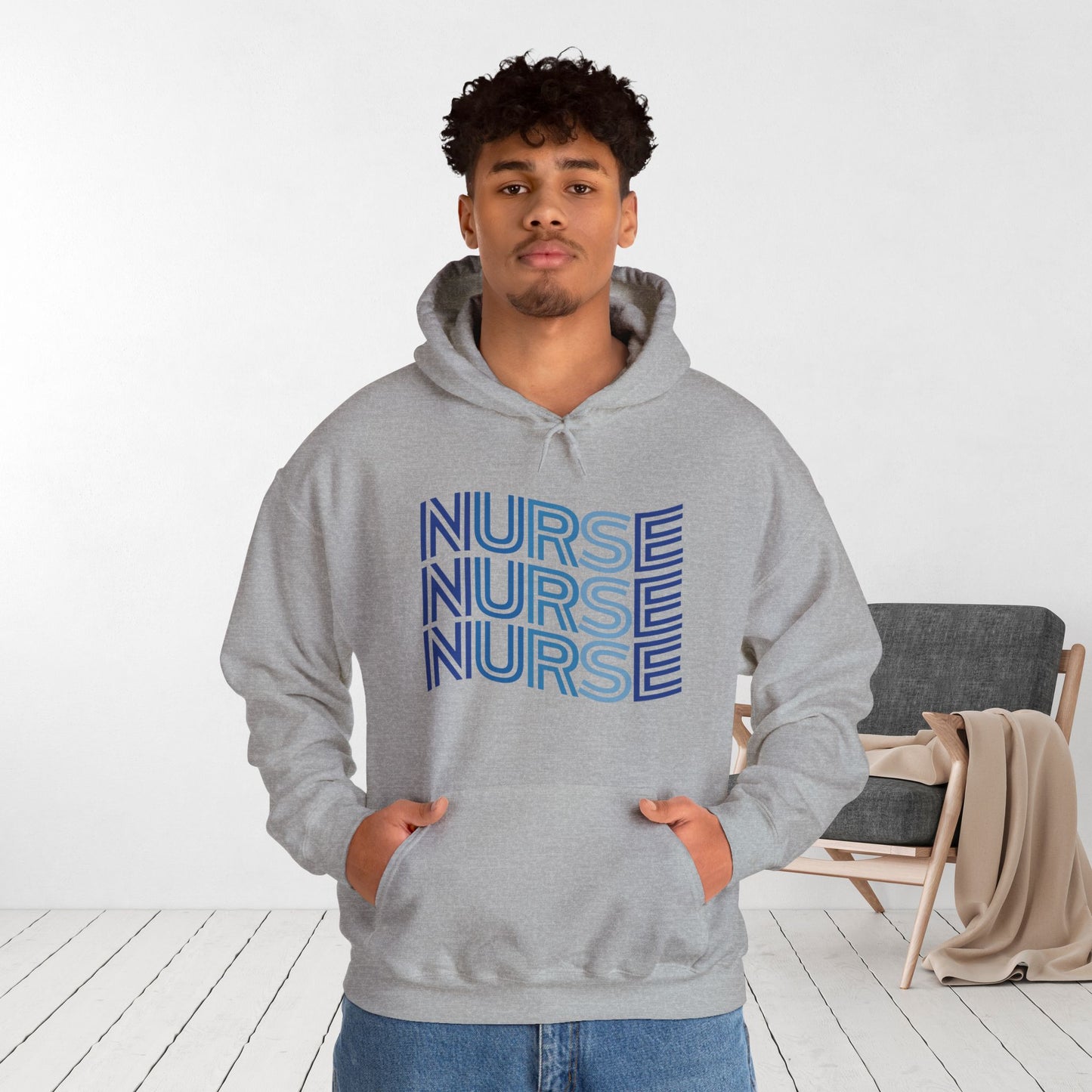Wavy Nurse Hoodie - Registered Nurse Hoodie