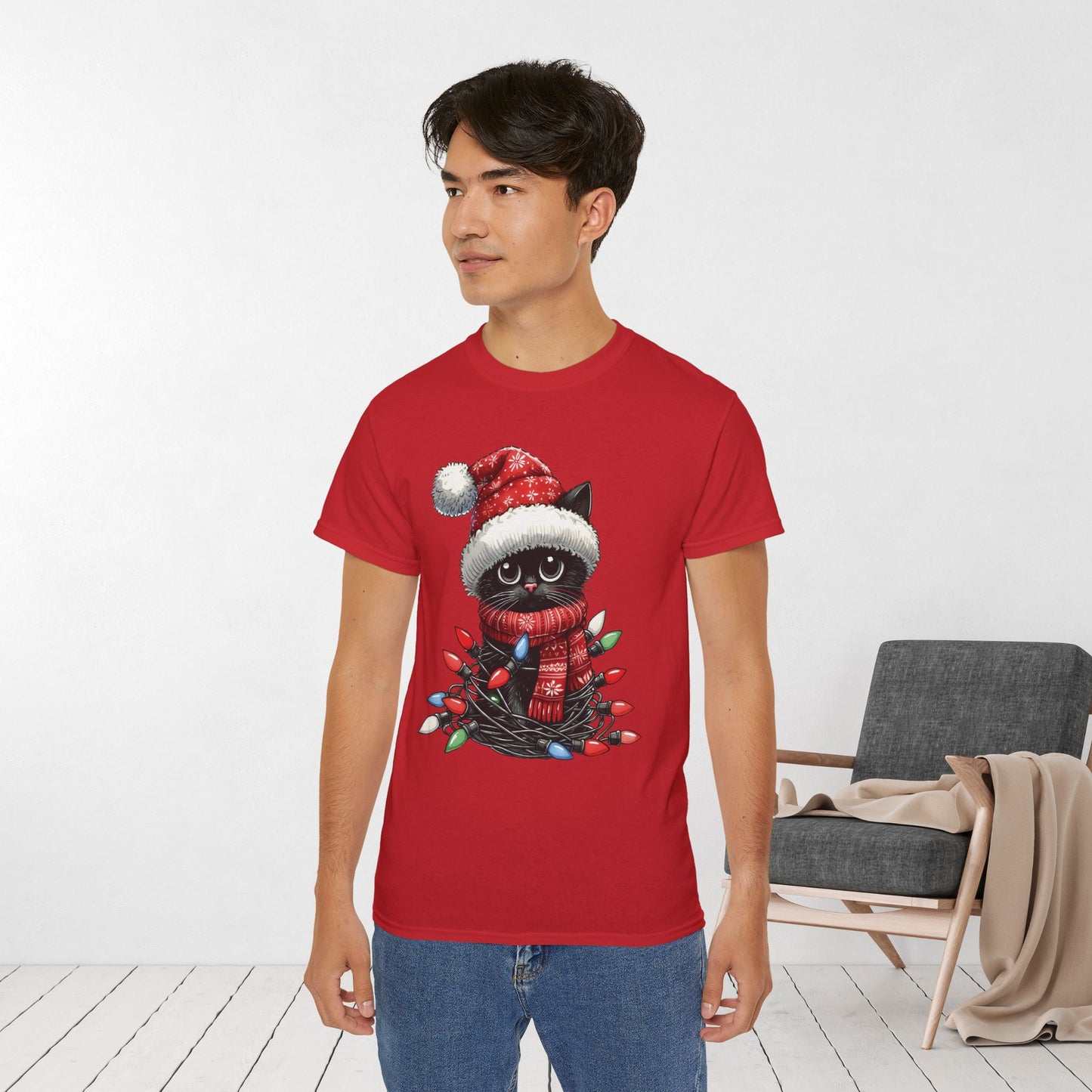 Cute Christmas Cat Ultra Cotton Tee