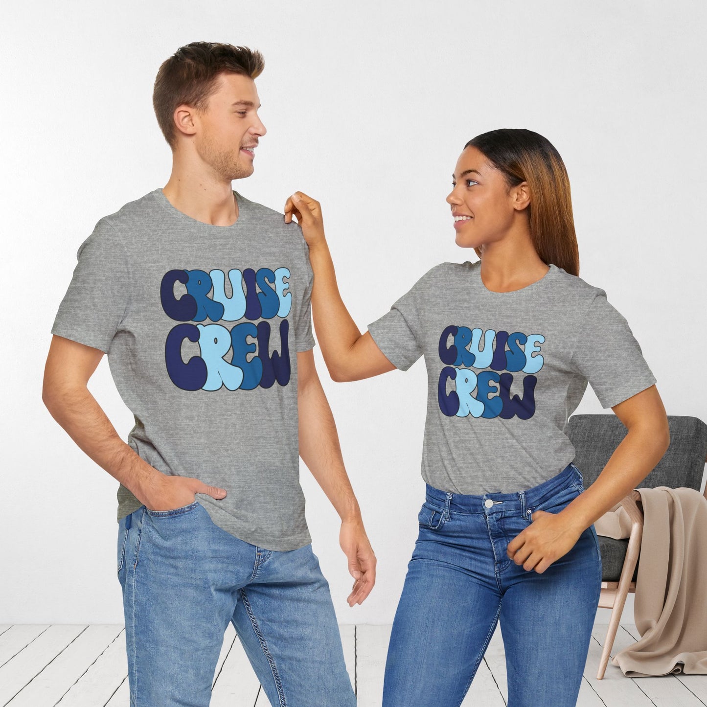 Blue Cruise Crew Shirt - Family Cruise Vacation Soft Cotton Tee