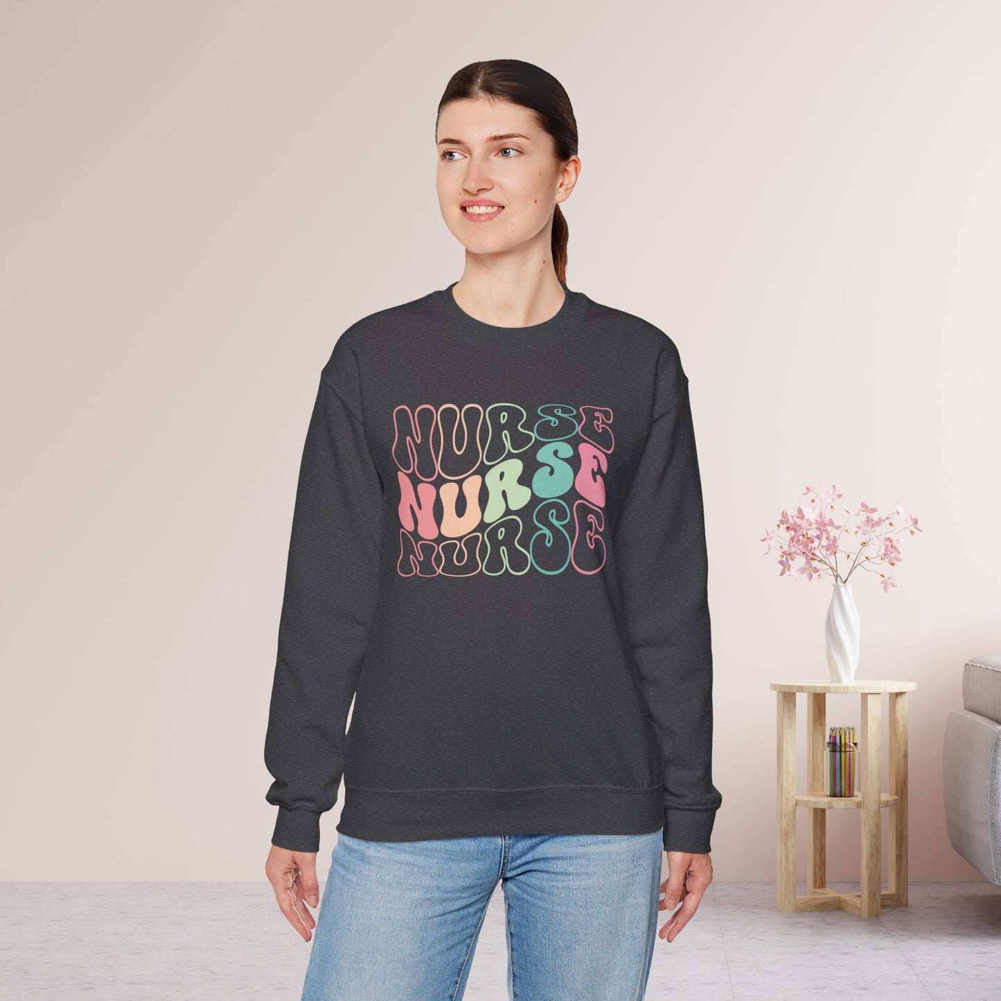 Groovy Nurse Sweatshirt for Registered Nurse
