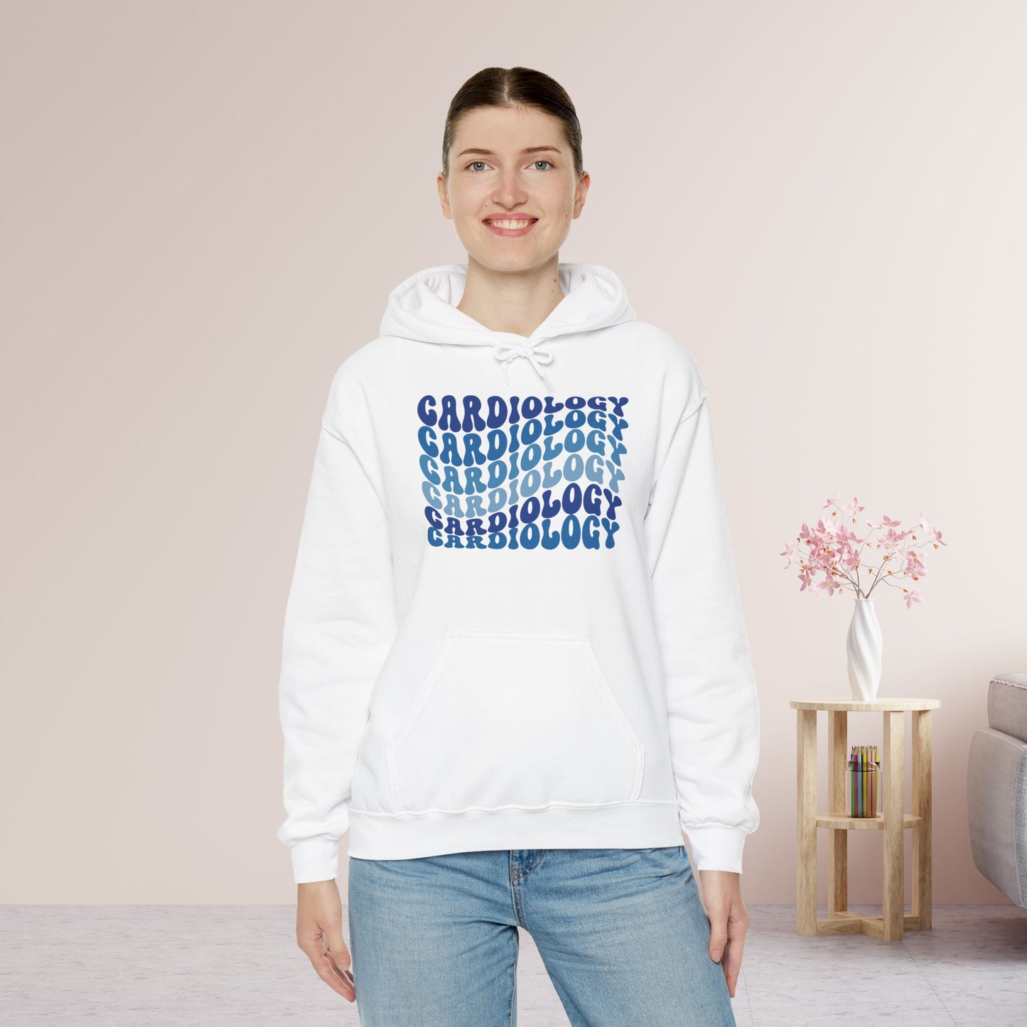 Groovy Blue Cardiology Hoodie - Cardiac Nurse Hoodie