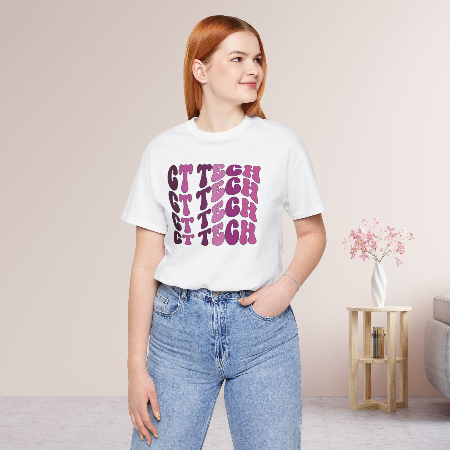 Groovy Purple CT Tech Shirt - CT Technologist Soft Cotton Tee