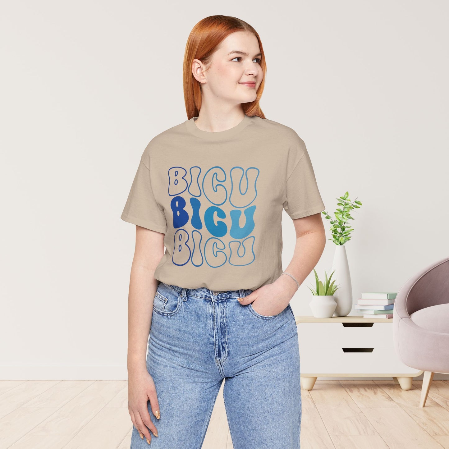 Groovy Blue BICU Shirt - Burn ICU Nurse Soft Cotton Tee