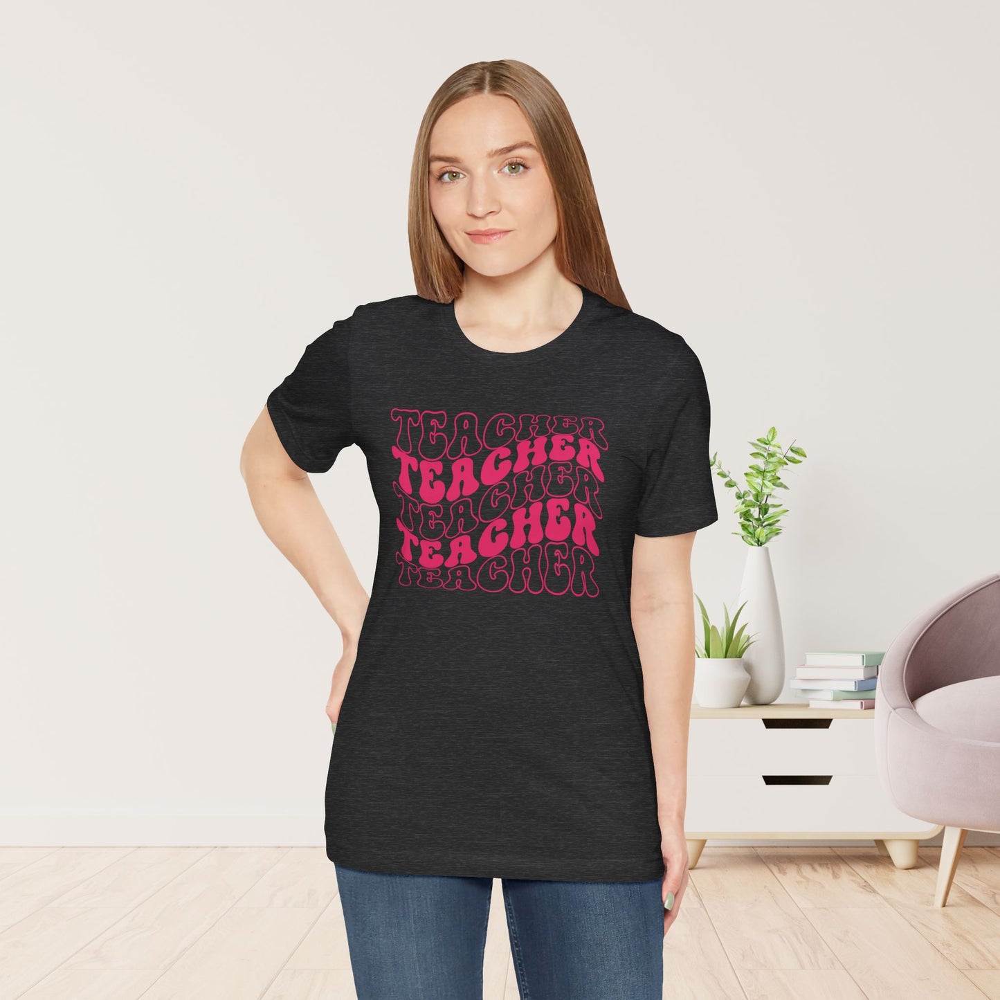 Groovy Trendy Teacher Soft Cotton Tee for School Teachers