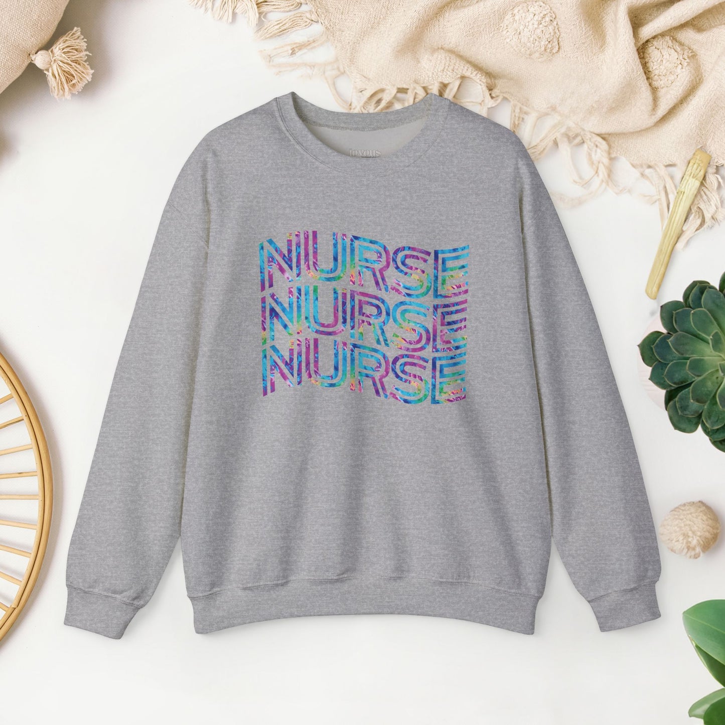 Tie Dye Wavy Nurse Sweatshirt