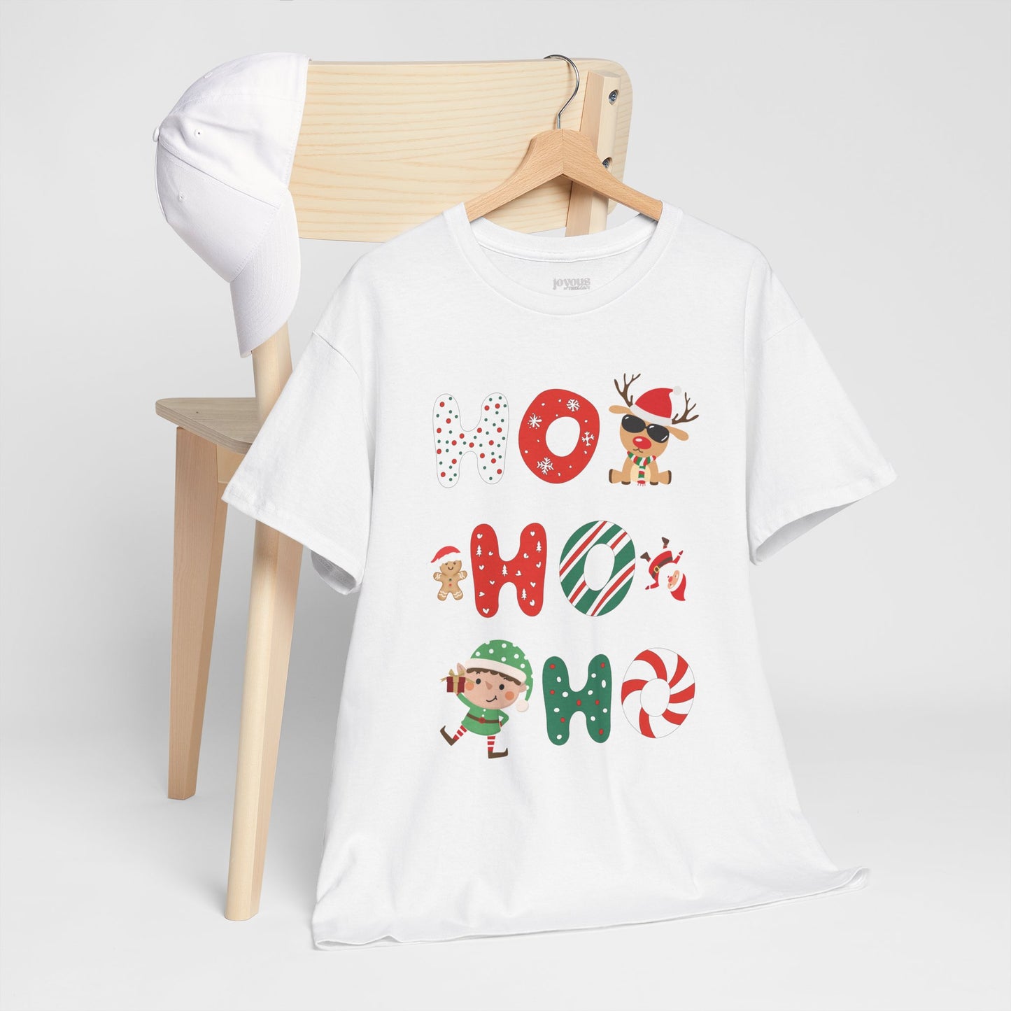 Ho Ho Ho Christmas Shirt - Matching Family Christmas Heavy Cotton Tee