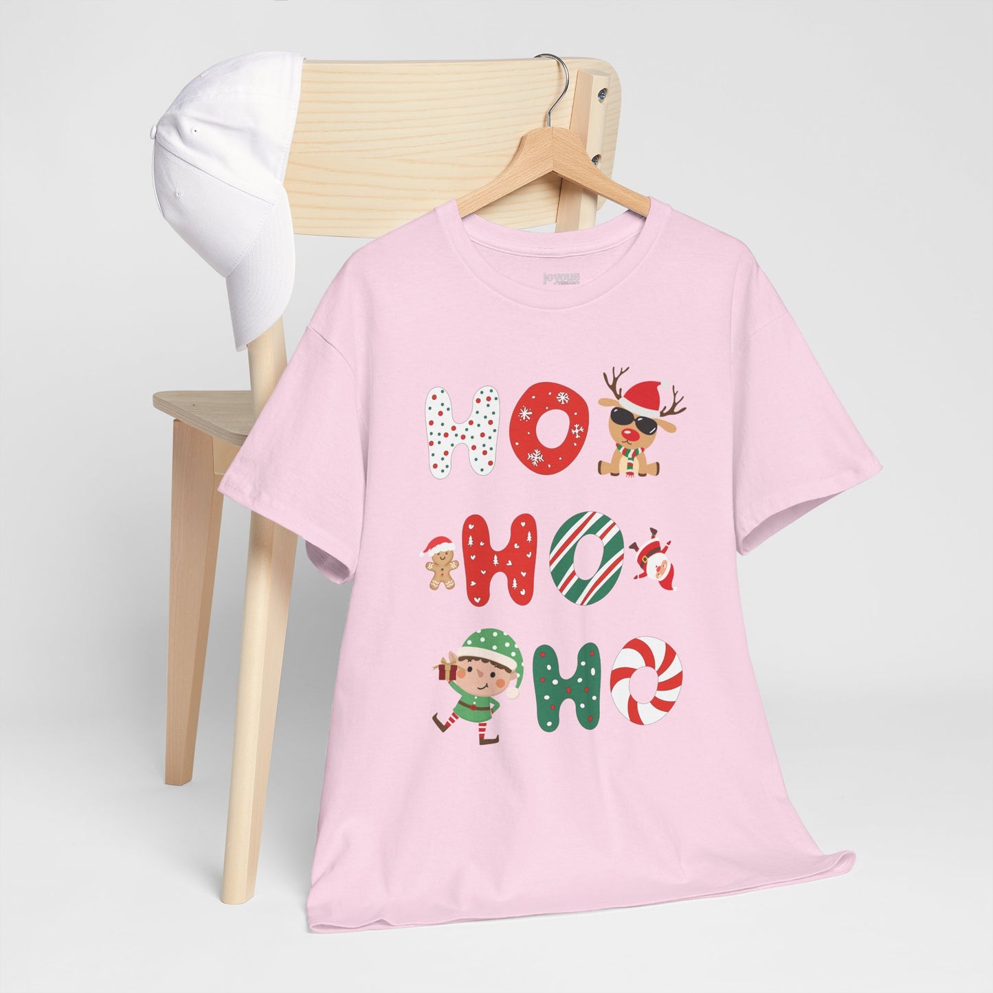 Ho Ho Ho Christmas Shirt - Matching Family Christmas Heavy Cotton Tee