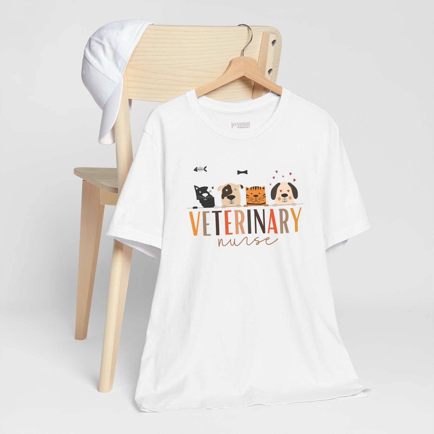 Veterinary Nurse Soft Cotton Tee with Dogs and Cats for VET Nurse