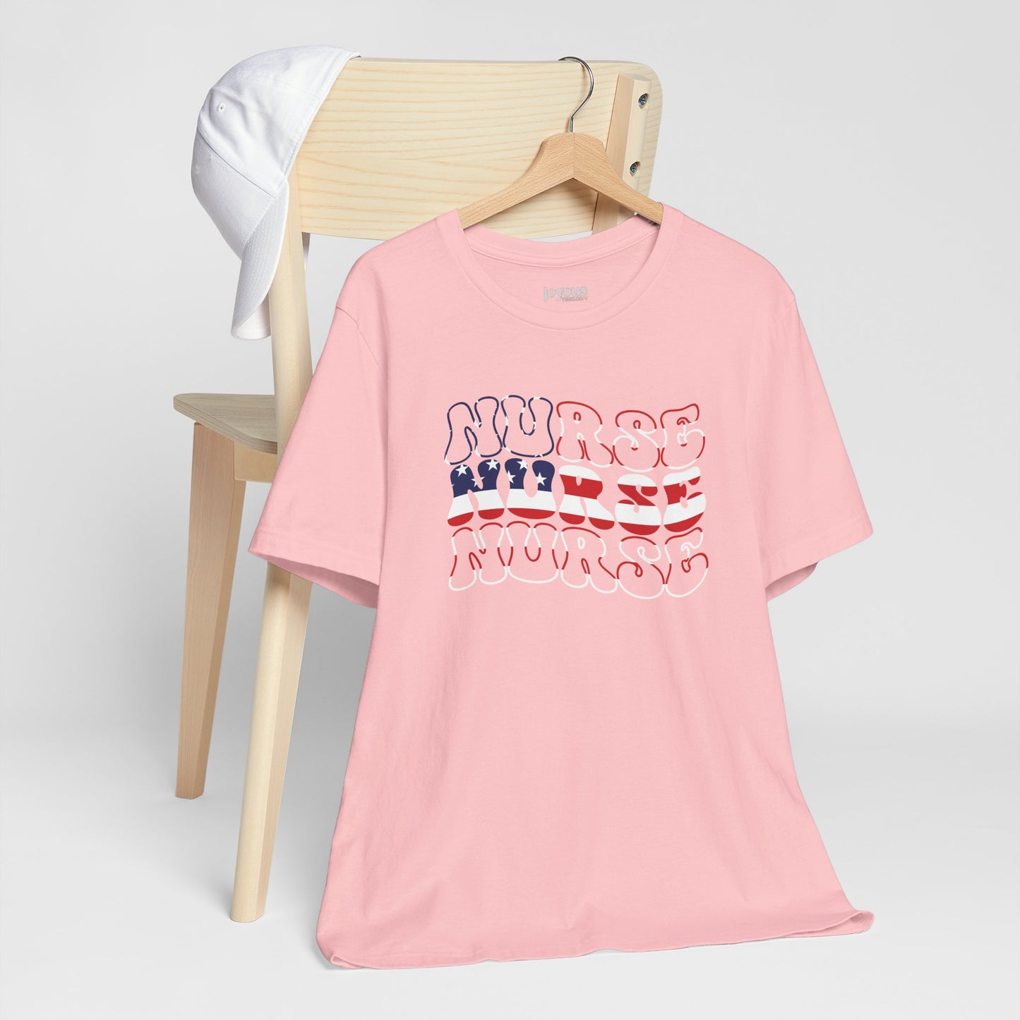 Groovy Patriotic Nurse Shirt - 4th of July Registered Nurse Soft Cotton Tee