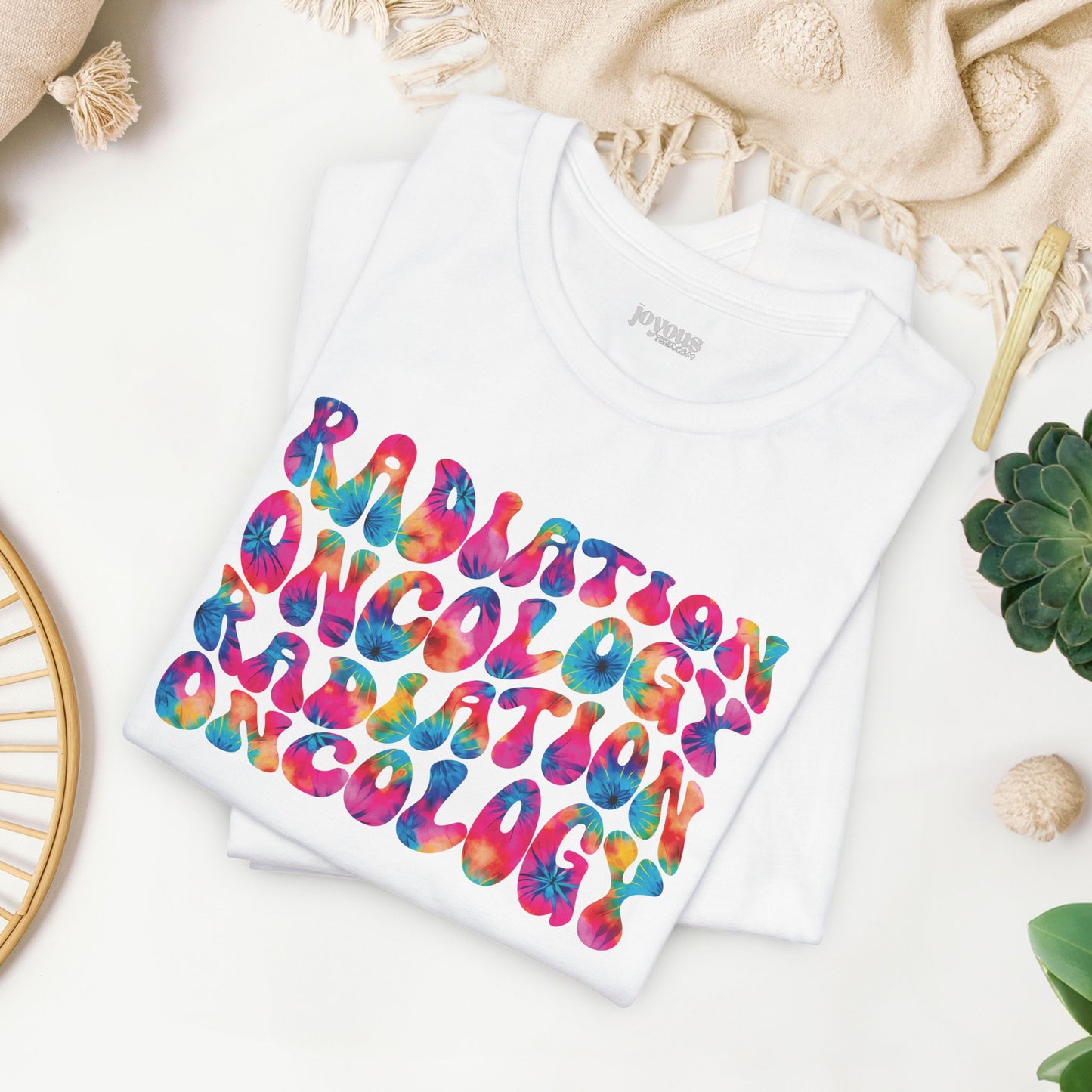 Tie Dye Groovy Radiation Oncology Soft Cotton Tee