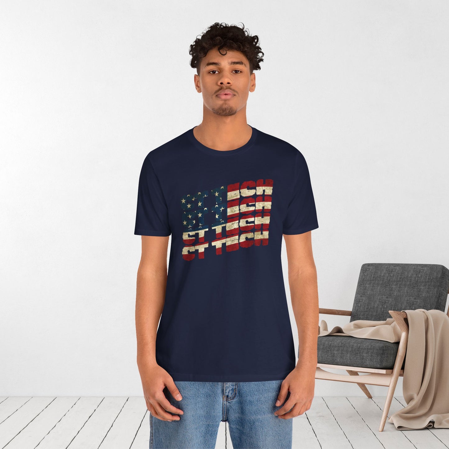 USA Flag CT Tech Shirt - 4th of July CT Technologist Soft Cotton Tee