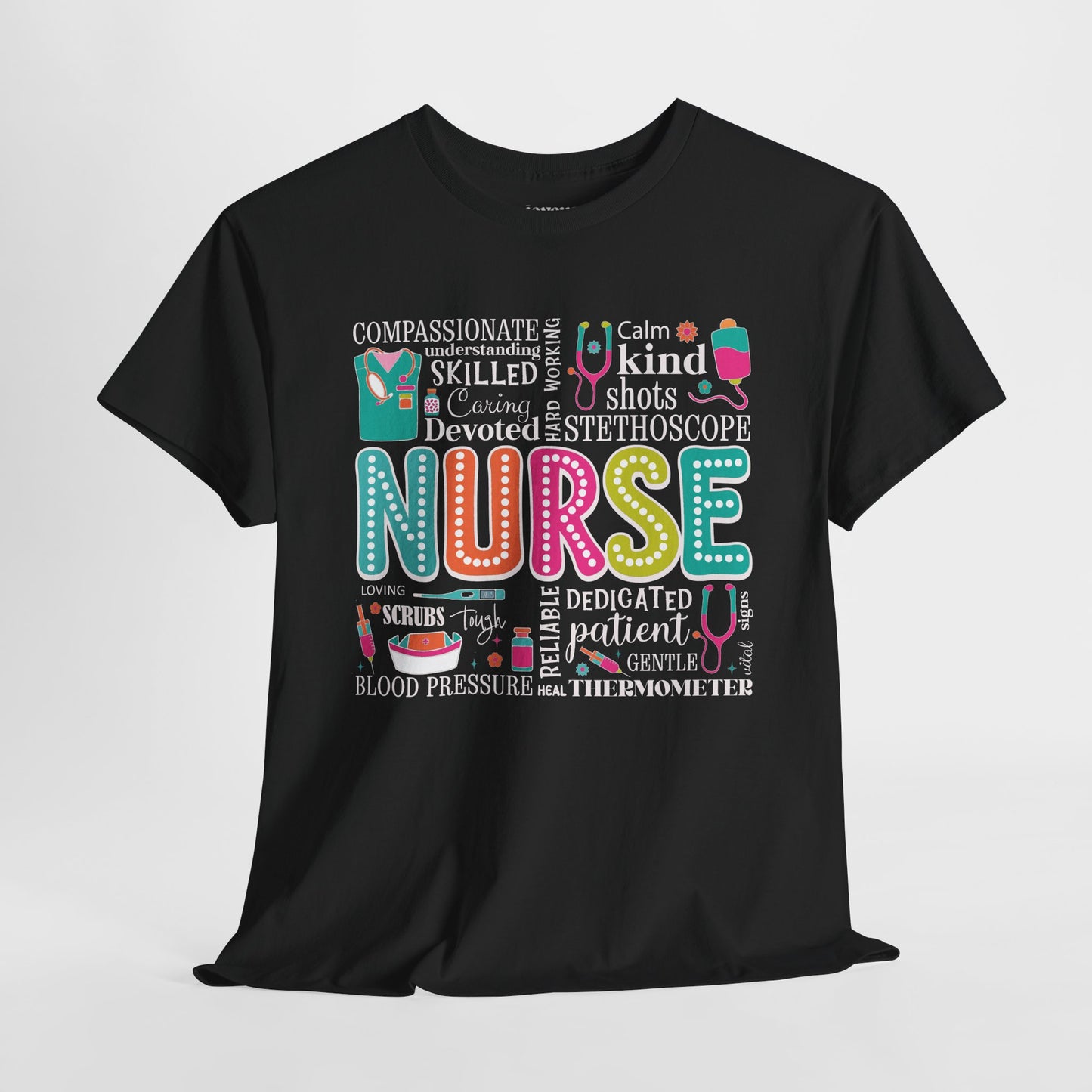 Trendy Nurse Heavy Cotton Tee for Dedicated Registered Nurse