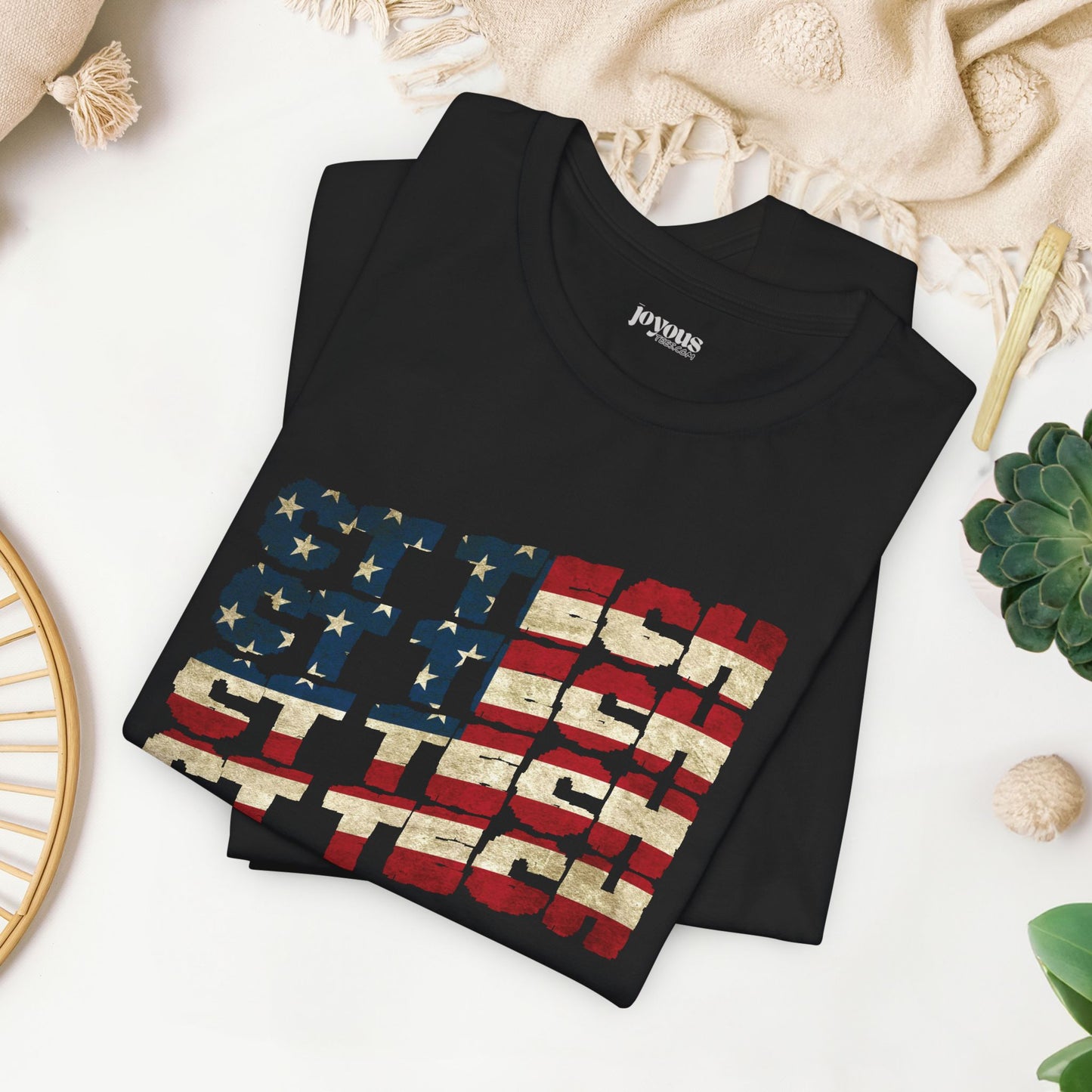 USA Flag CT Tech Shirt - 4th of July CT Technologist Soft Cotton Tee
