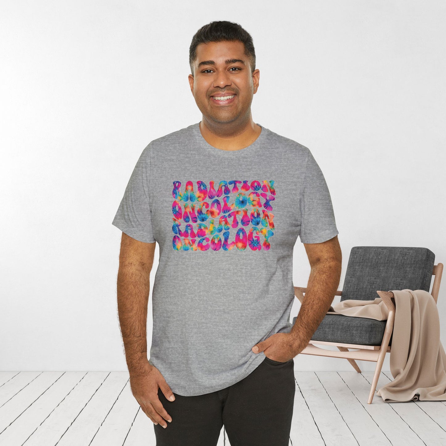 Tie Dye Groovy Radiation Oncology Soft Cotton Tee