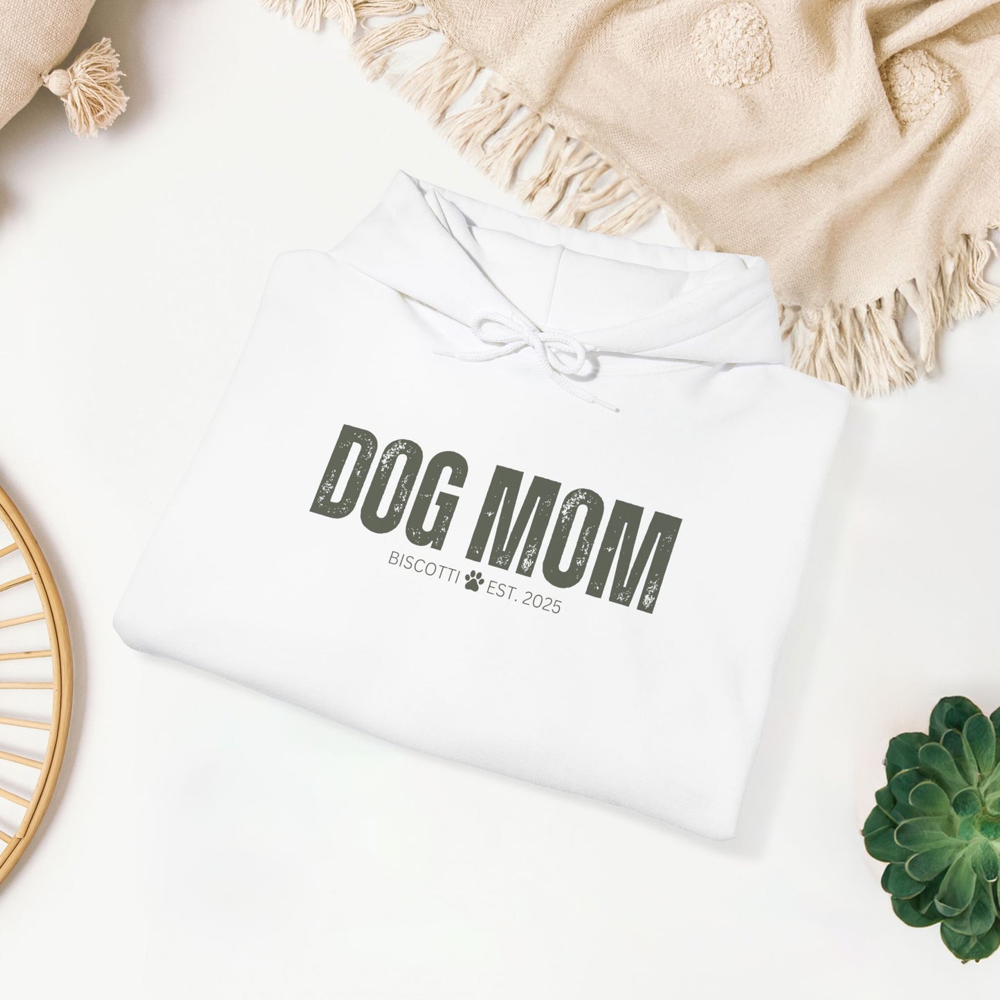 Custom Dog Mom Hoodie with Dogs Name - Personalized Gift for Dog Mom