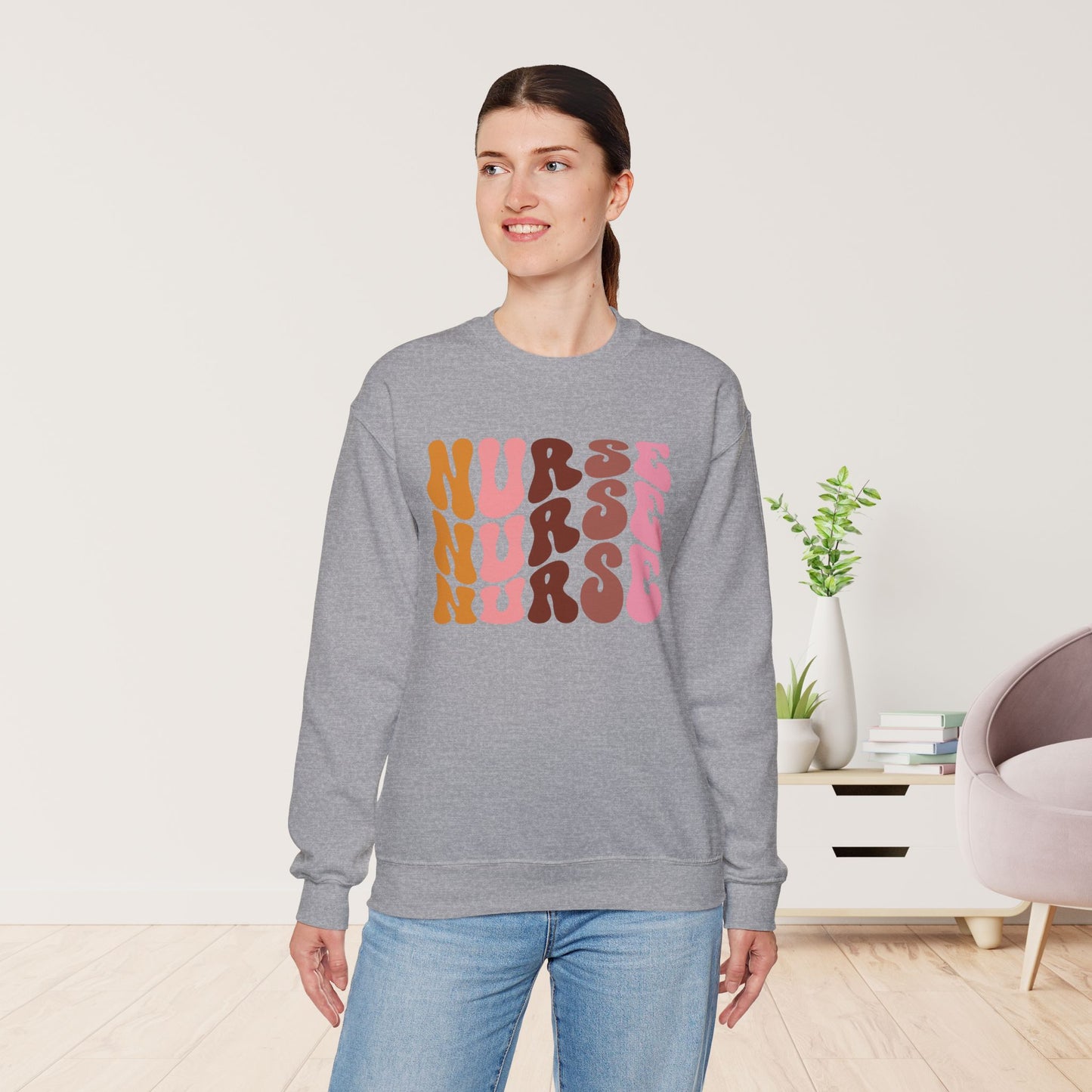 Groovy Nurse Sweatshirt - Nurse Pullover