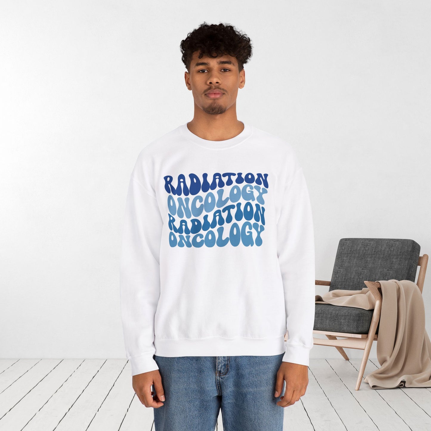 Blue Groovy Radiation Oncology Sweatshirt