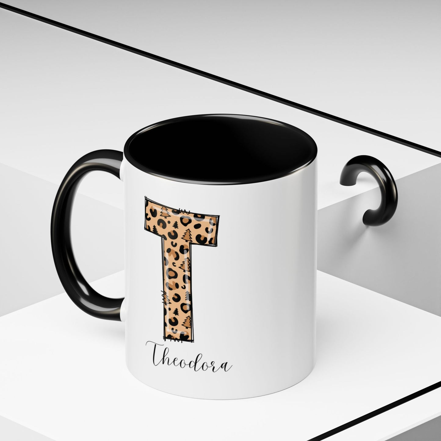 Custom Christmas Initial Letter Mug with Name - Personalized Christmas Gifts A-Z