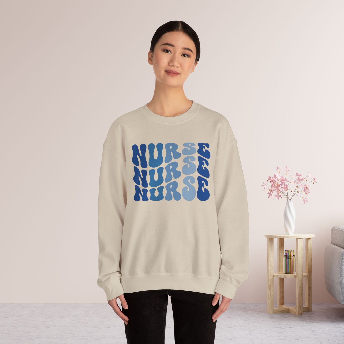 Groovy Blue Nurse Sweatshirt