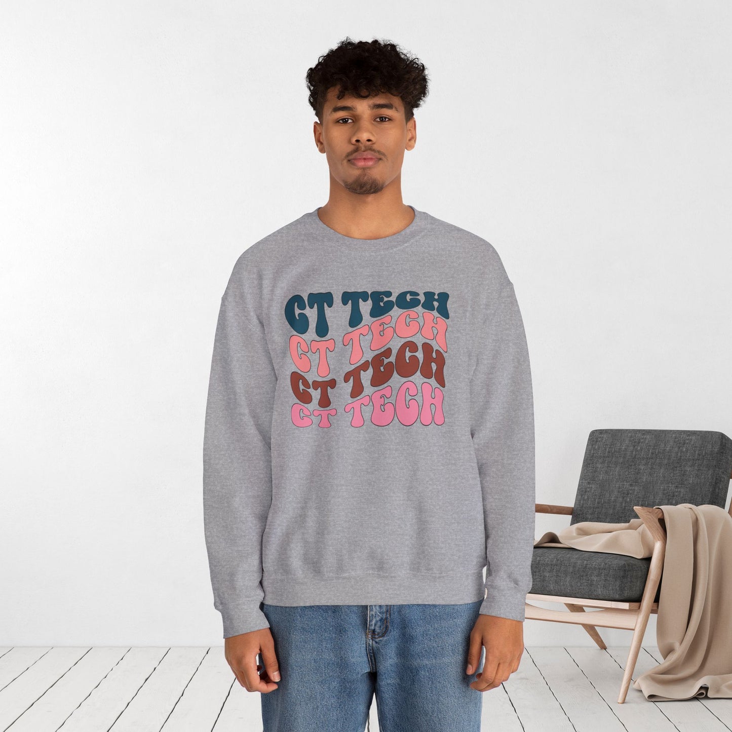 Groovy Colorful CT Tech Sweatshirt - CT Technologist Sweater