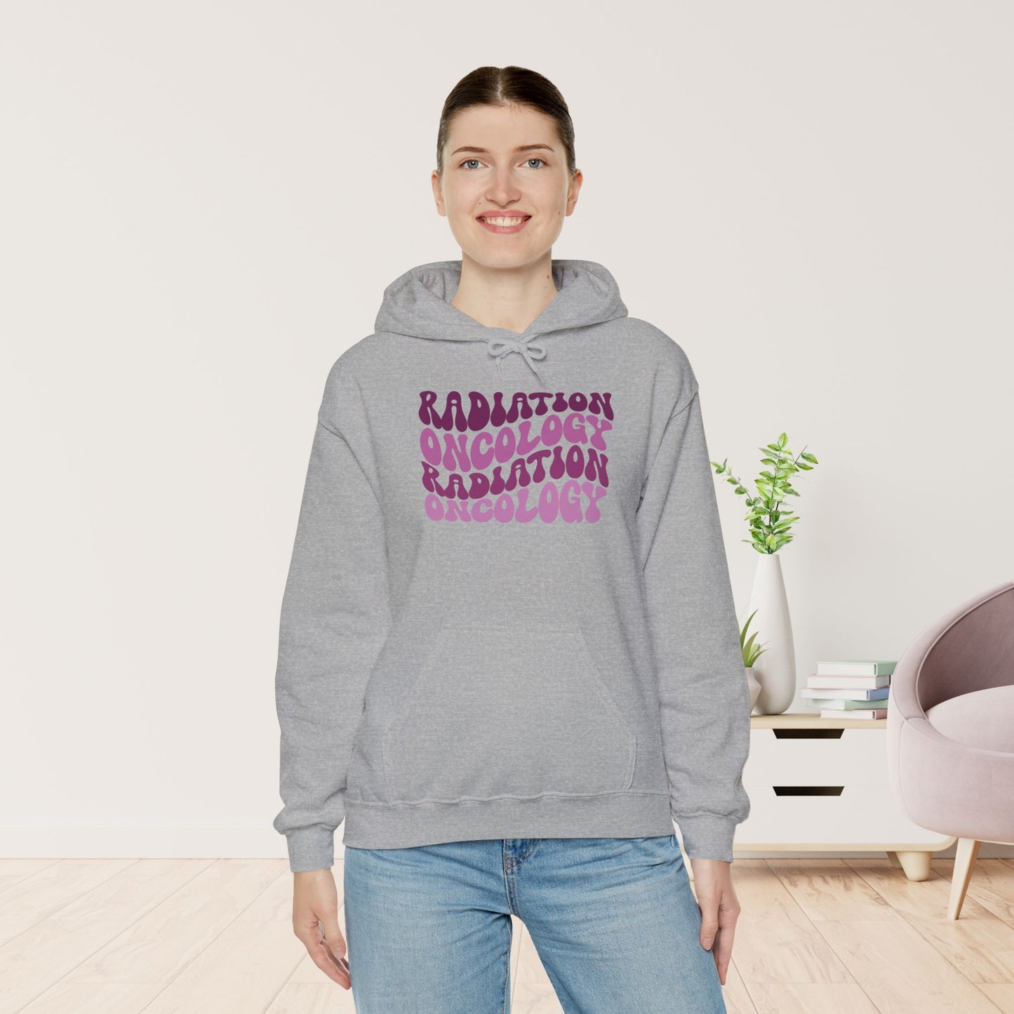 Purple Groovy Radiation Oncology Hoodie