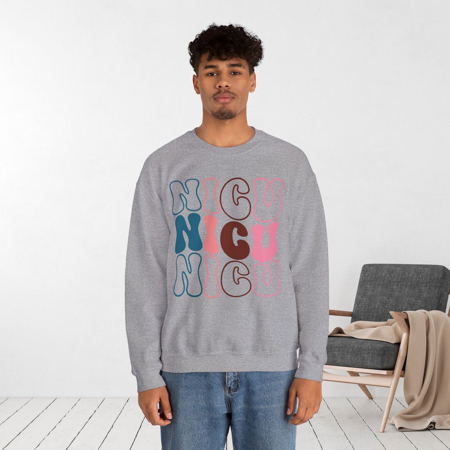Groovy NICU Sweatshirt - Neonatal ICU Nurse Sweater