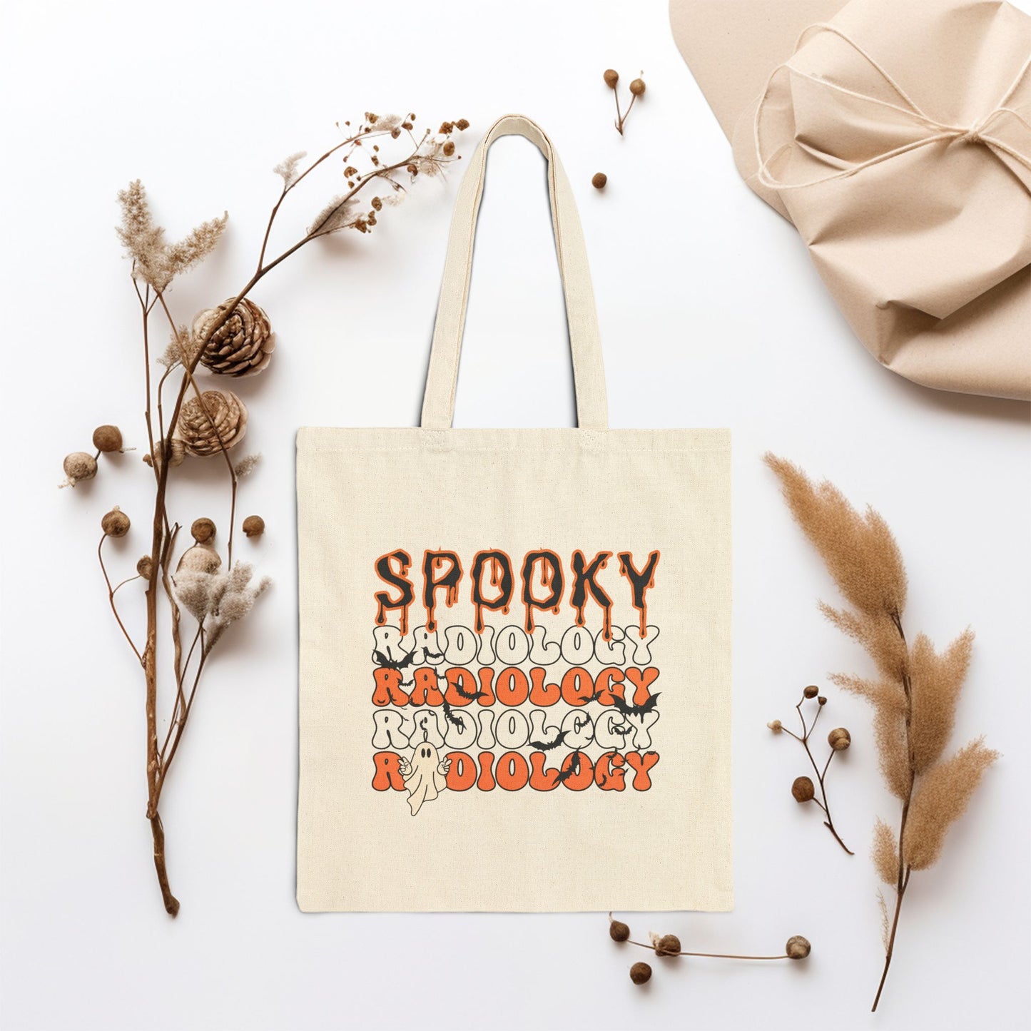 Spooky Radiology Canvas Tote Bag - Best Radiology Gift