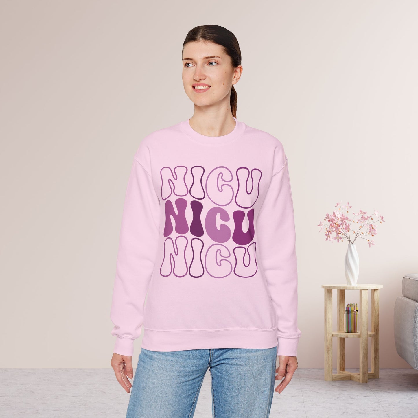 Groovy NICU Sweatshirt - Neonatal ICU Nurse Sweater