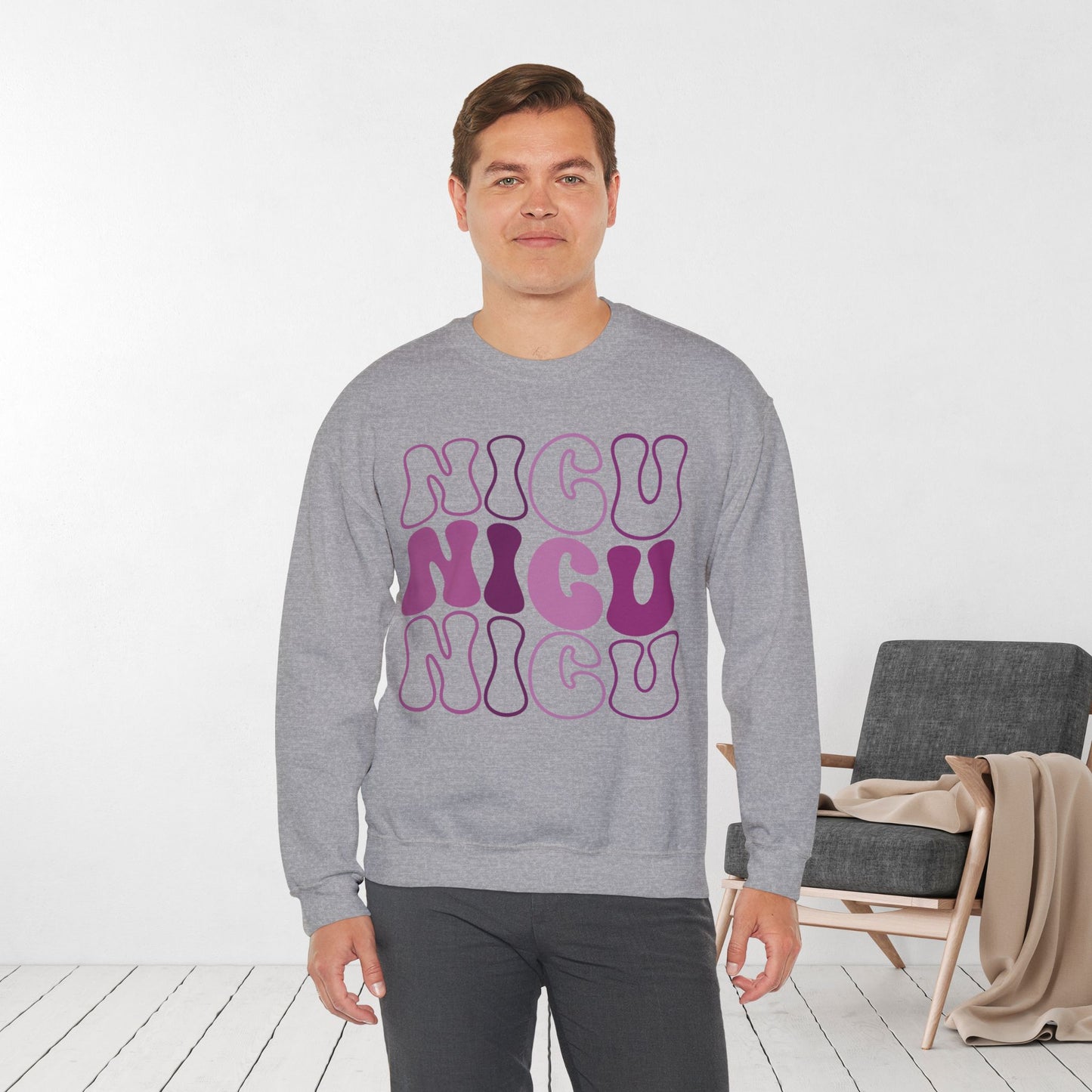 Groovy NICU Sweatshirt - Neonatal ICU Nurse Sweater