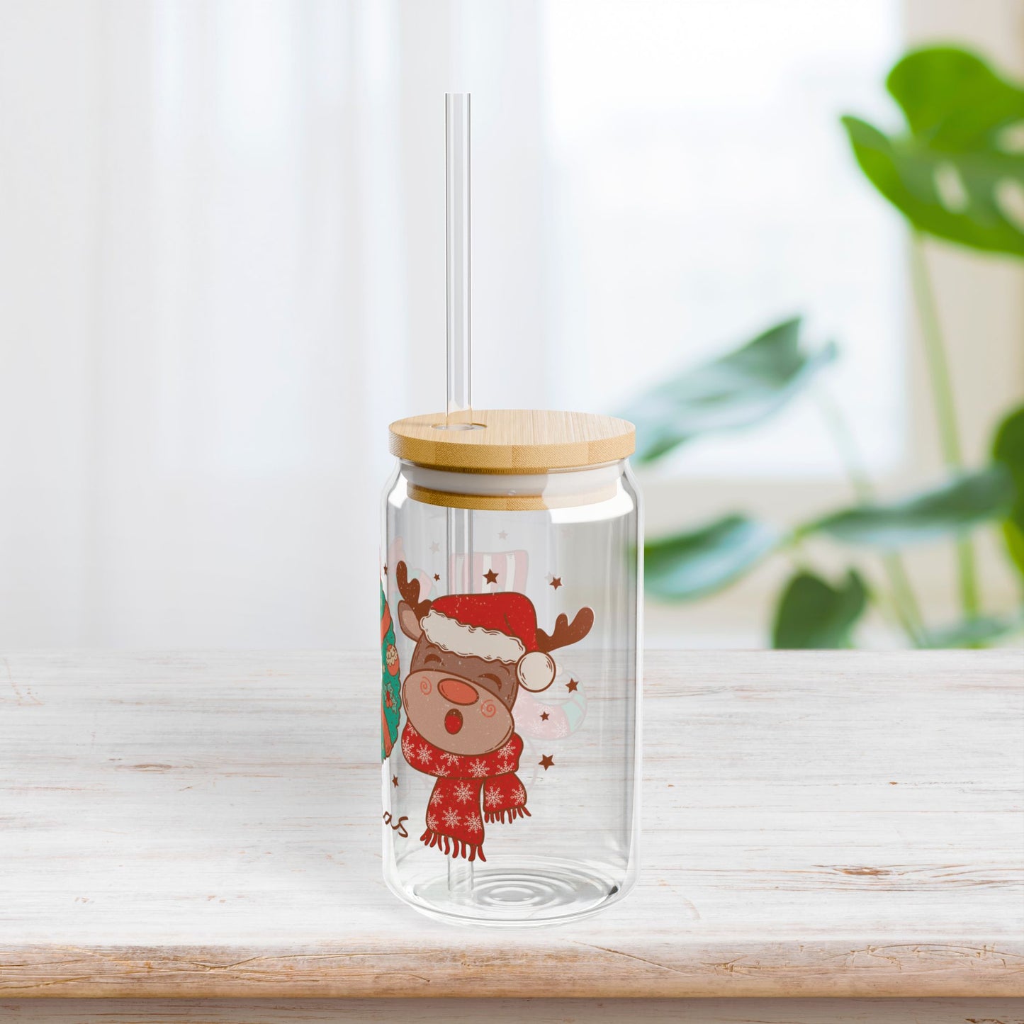 Christmas Joy Retro Christmas Sipper Glass - Best Christmas Gift
