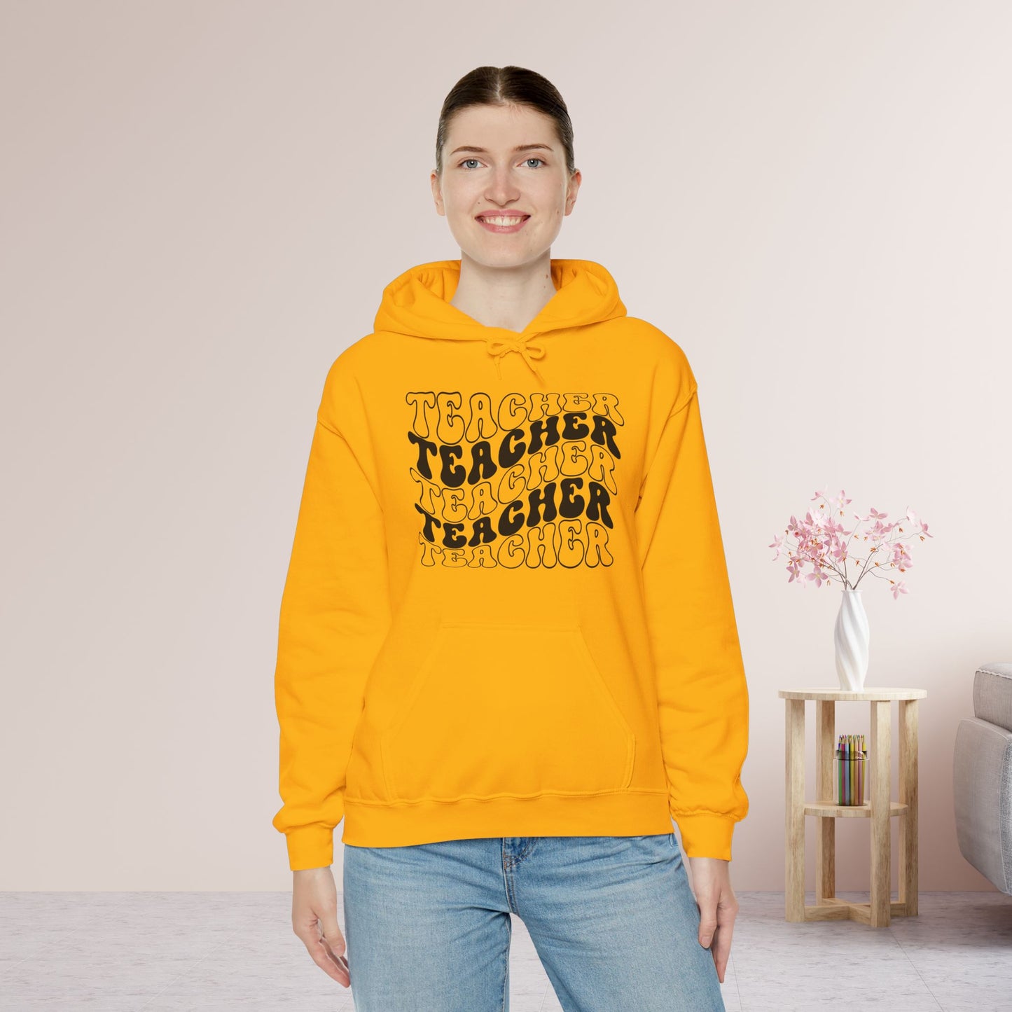 Groovy Unisex Teacher Hoodie for School Teachers