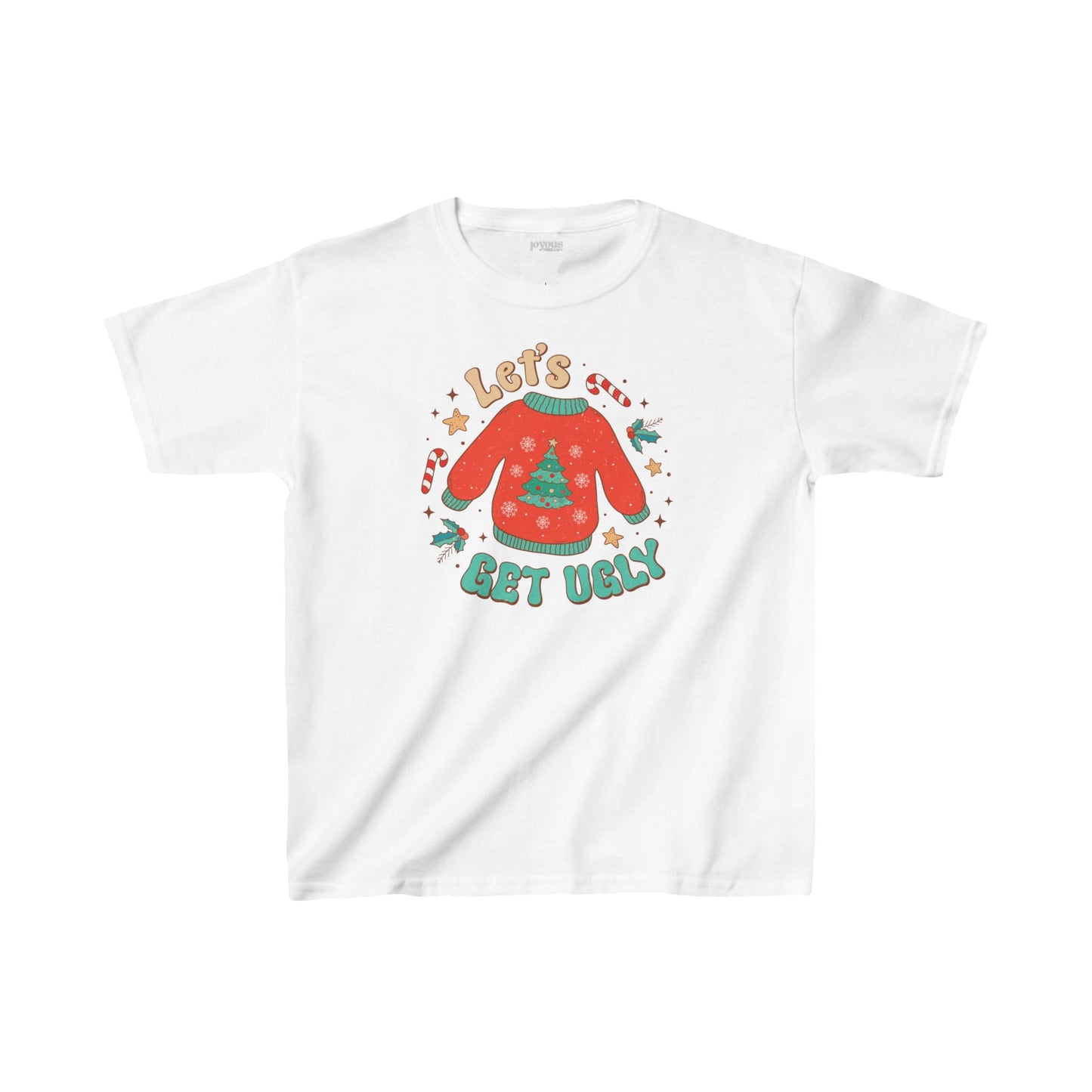 Let's Get Ugly Youth Christmas Shirt - Retro Christmas Tee