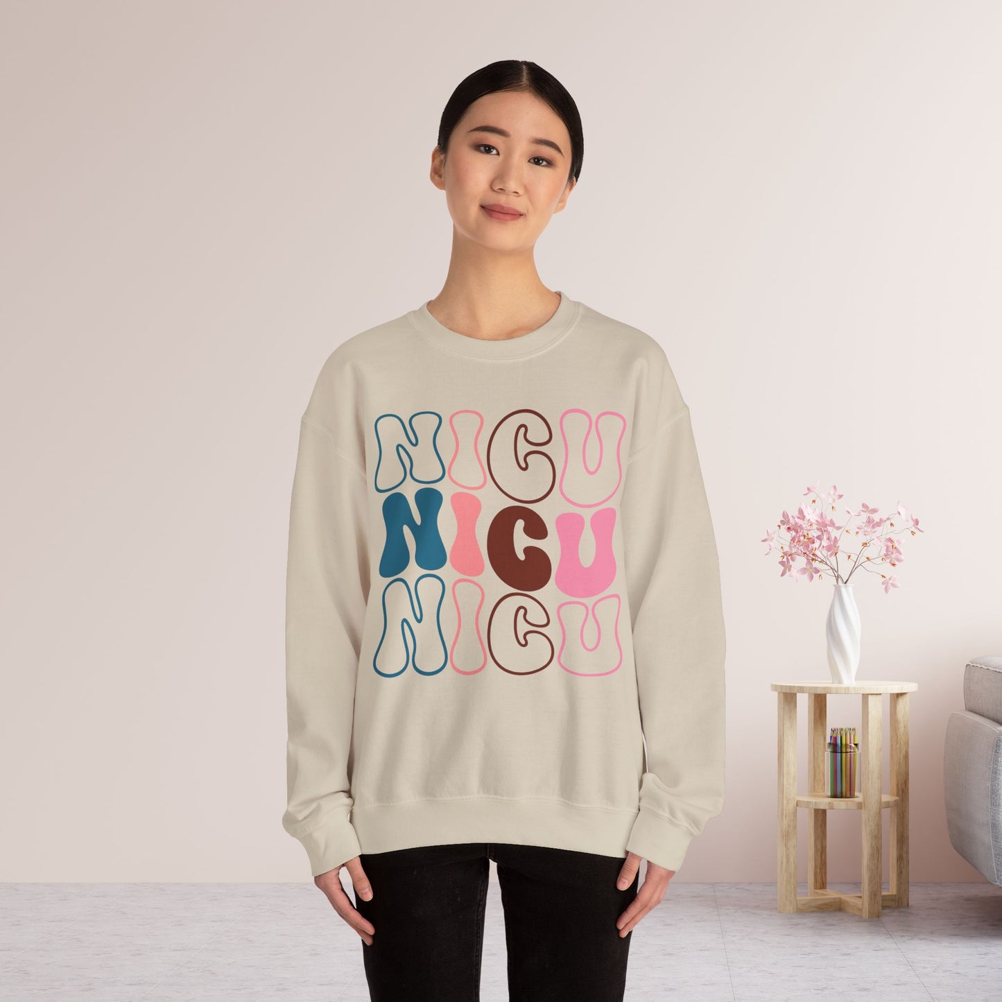 Groovy NICU Sweatshirt - Neonatal ICU Nurse Sweater