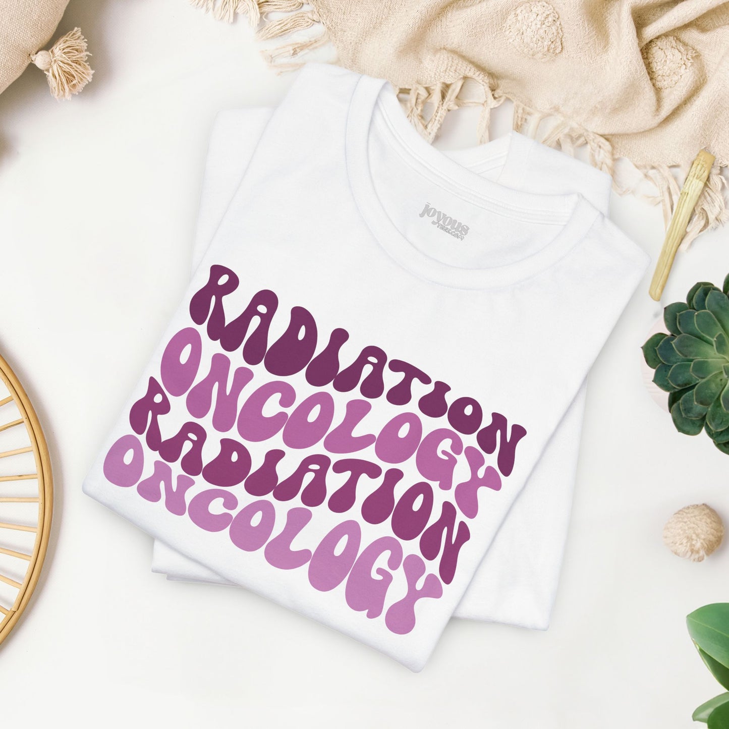 Purple Groovy Radiation Oncology Soft Cotton Tee
