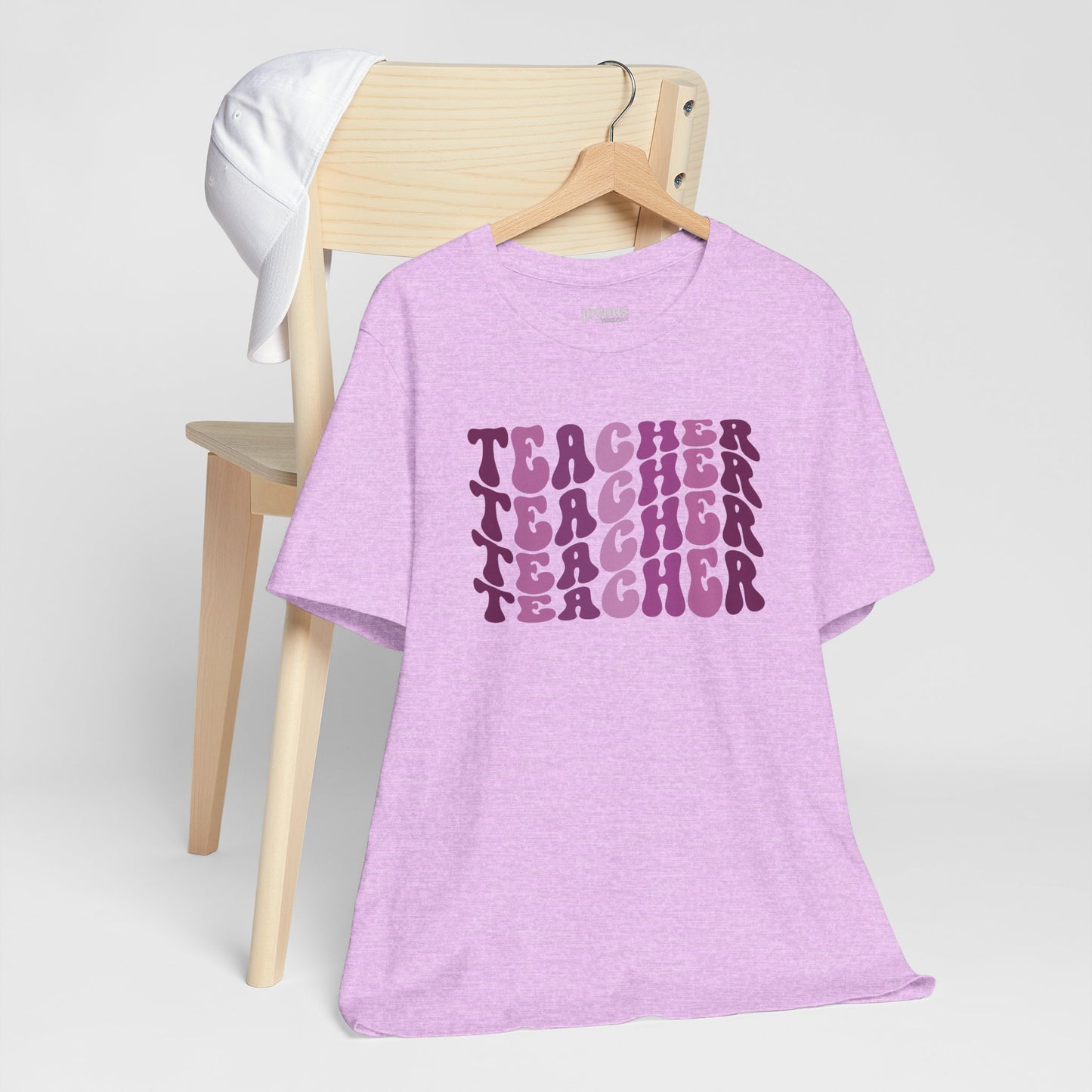 Groovy Purple Teacher Soft Cotton Tee for School Teachers
