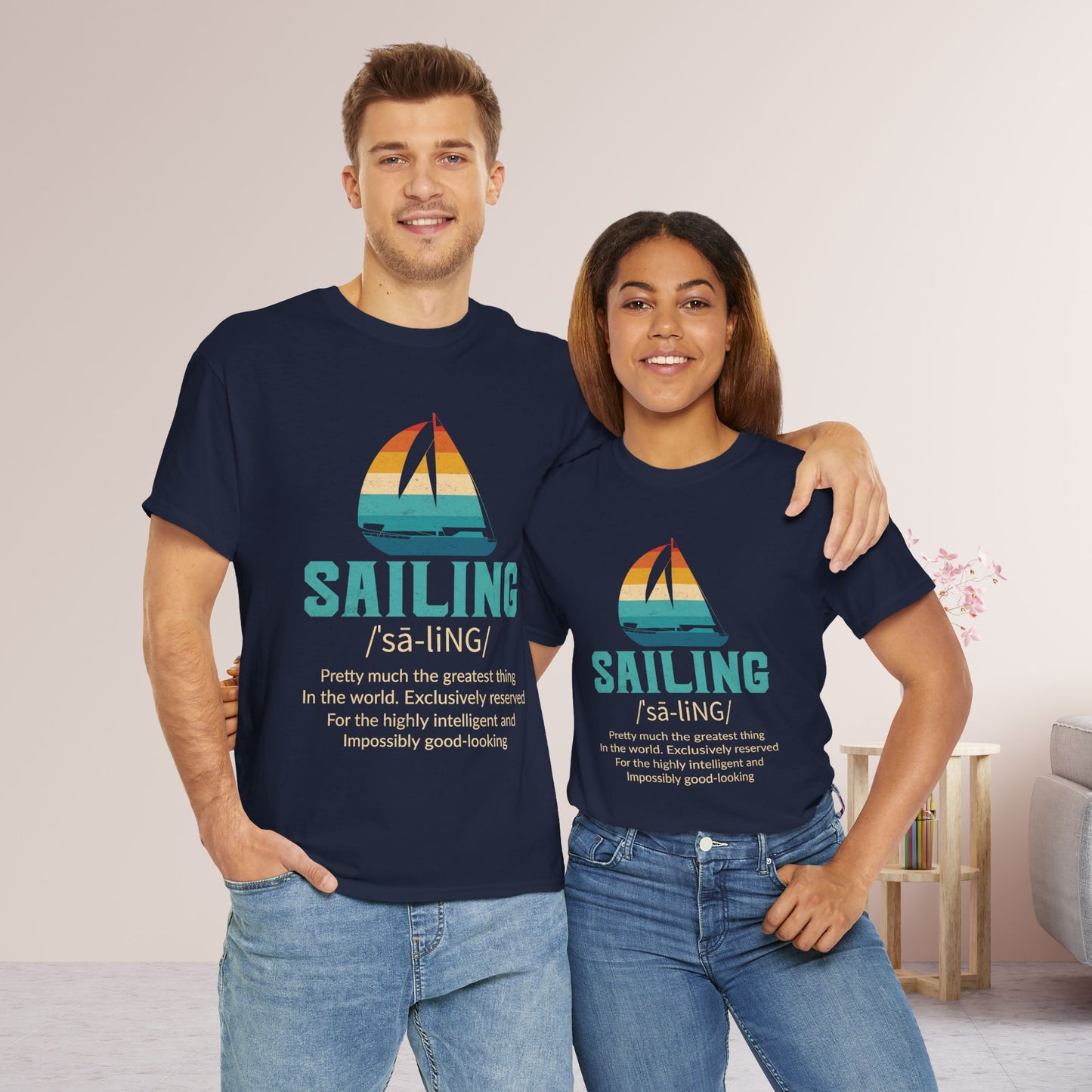 Funny Sailing T-Shirt - Unisex Nautical Heavy Cotton Tee