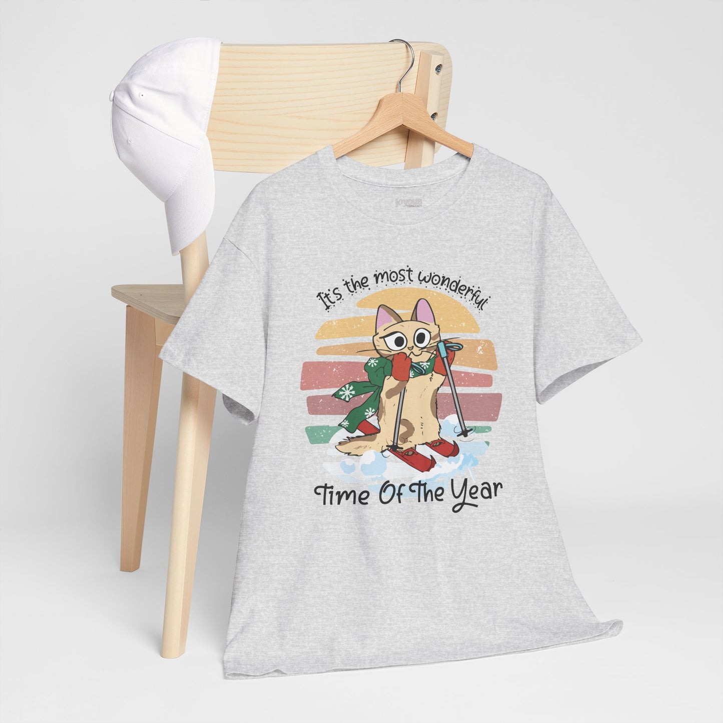It's The Most Wonderful Time Of The Year Funny Cat Christmas Heavy Cotton Tee - Cat Lovers Christmas Gift