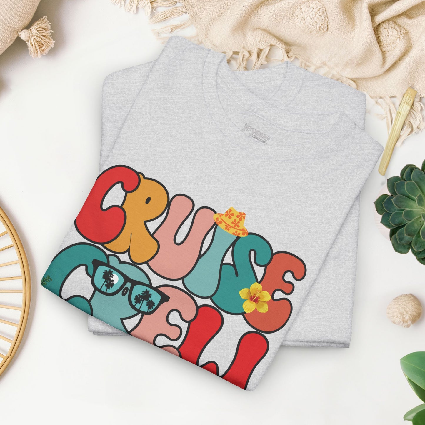 Groovy Cruise Crew Shirt - Family Cruise Vacation Heavy Cotton Tee