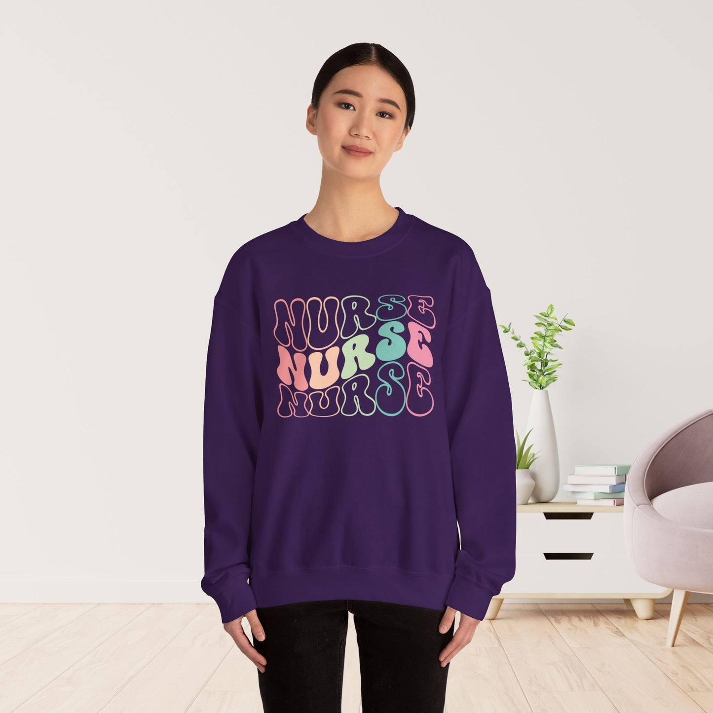 Groovy Nurse Sweatshirt for Registered Nurse
