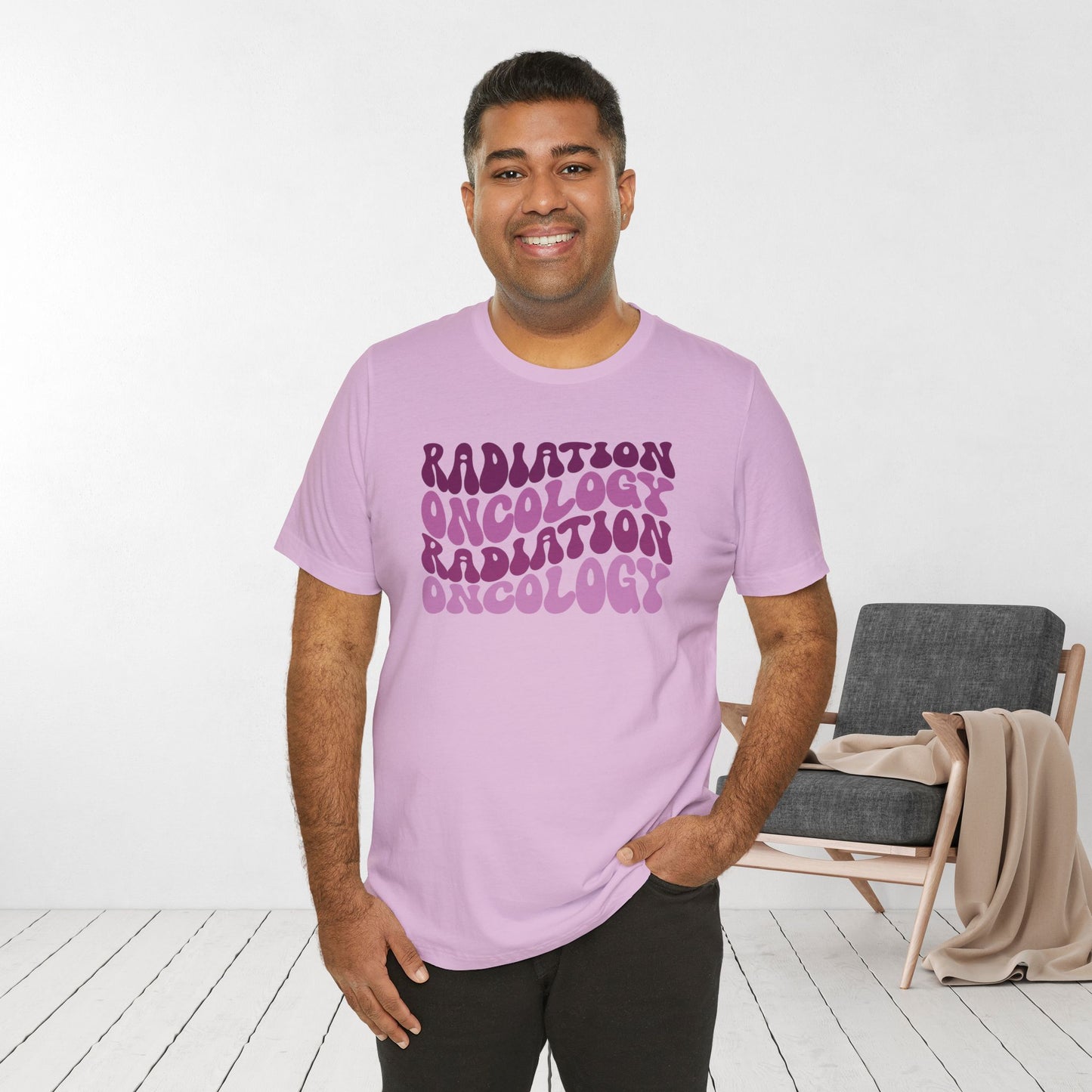 Purple Groovy Radiation Oncology Soft Cotton Tee