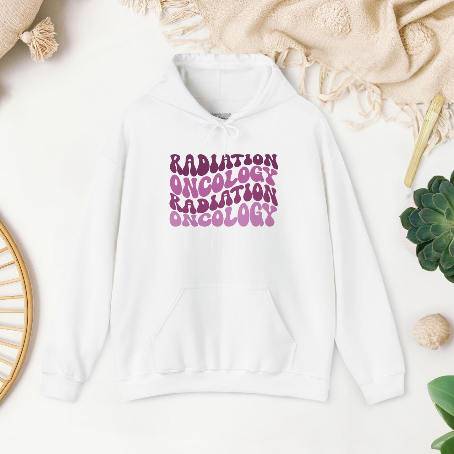 Purple Groovy Radiation Oncology Hoodie