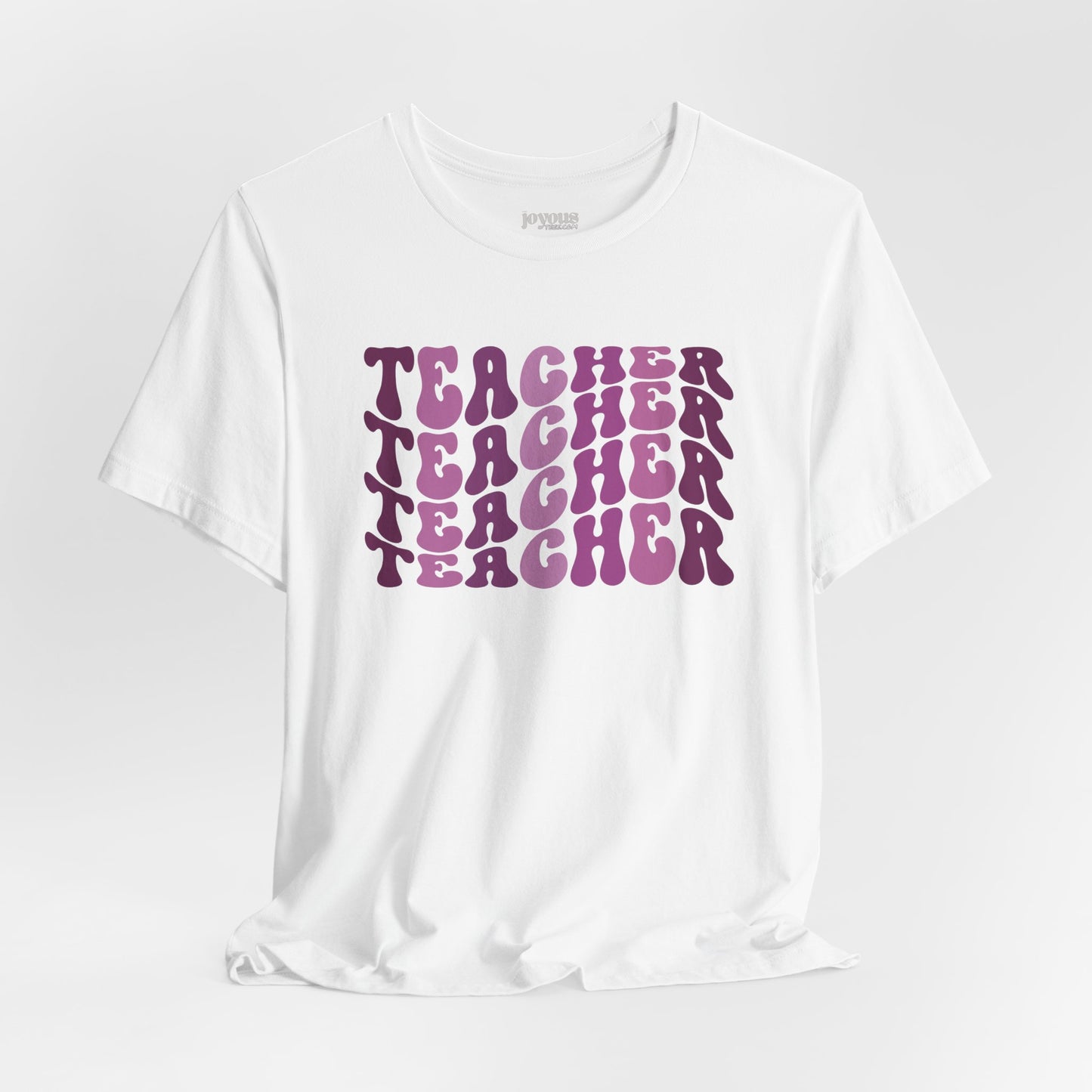 Groovy Purple Teacher Soft Cotton Tee for School Teachers