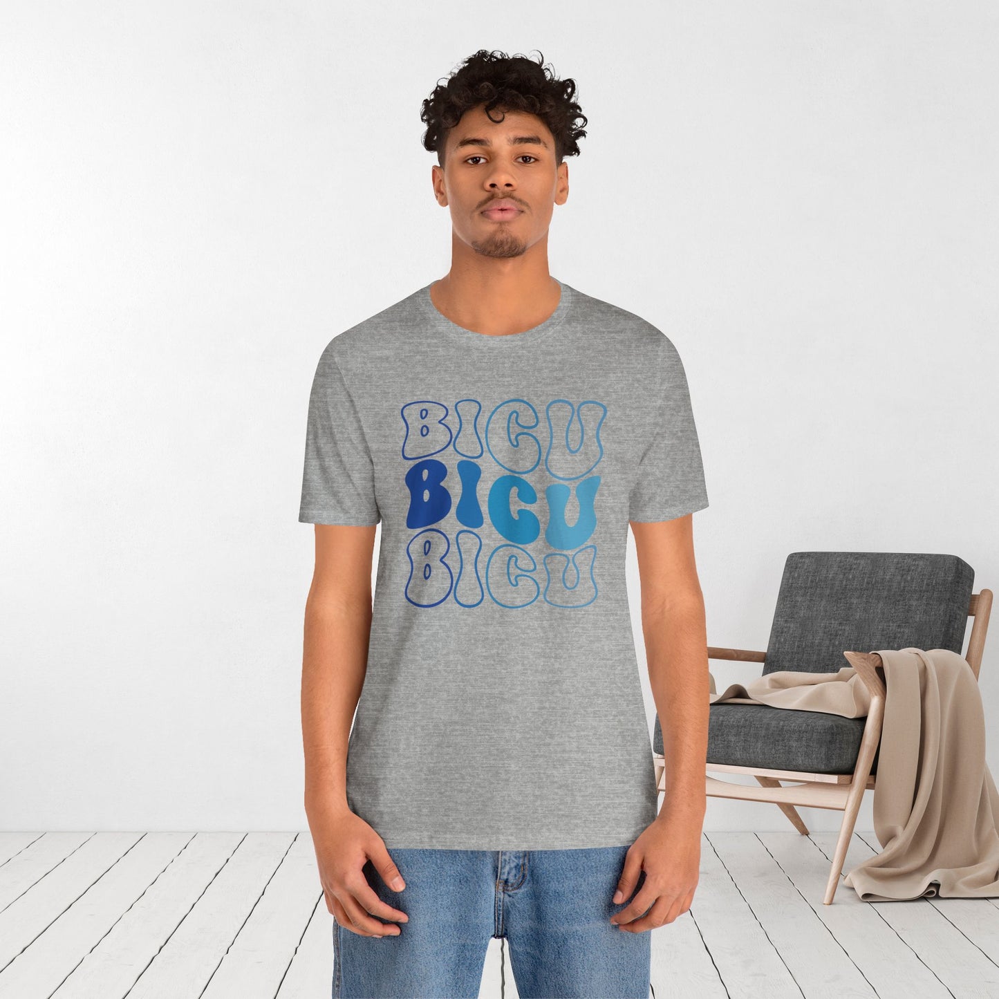 Groovy Blue BICU Shirt - Burn ICU Nurse Soft Cotton Tee