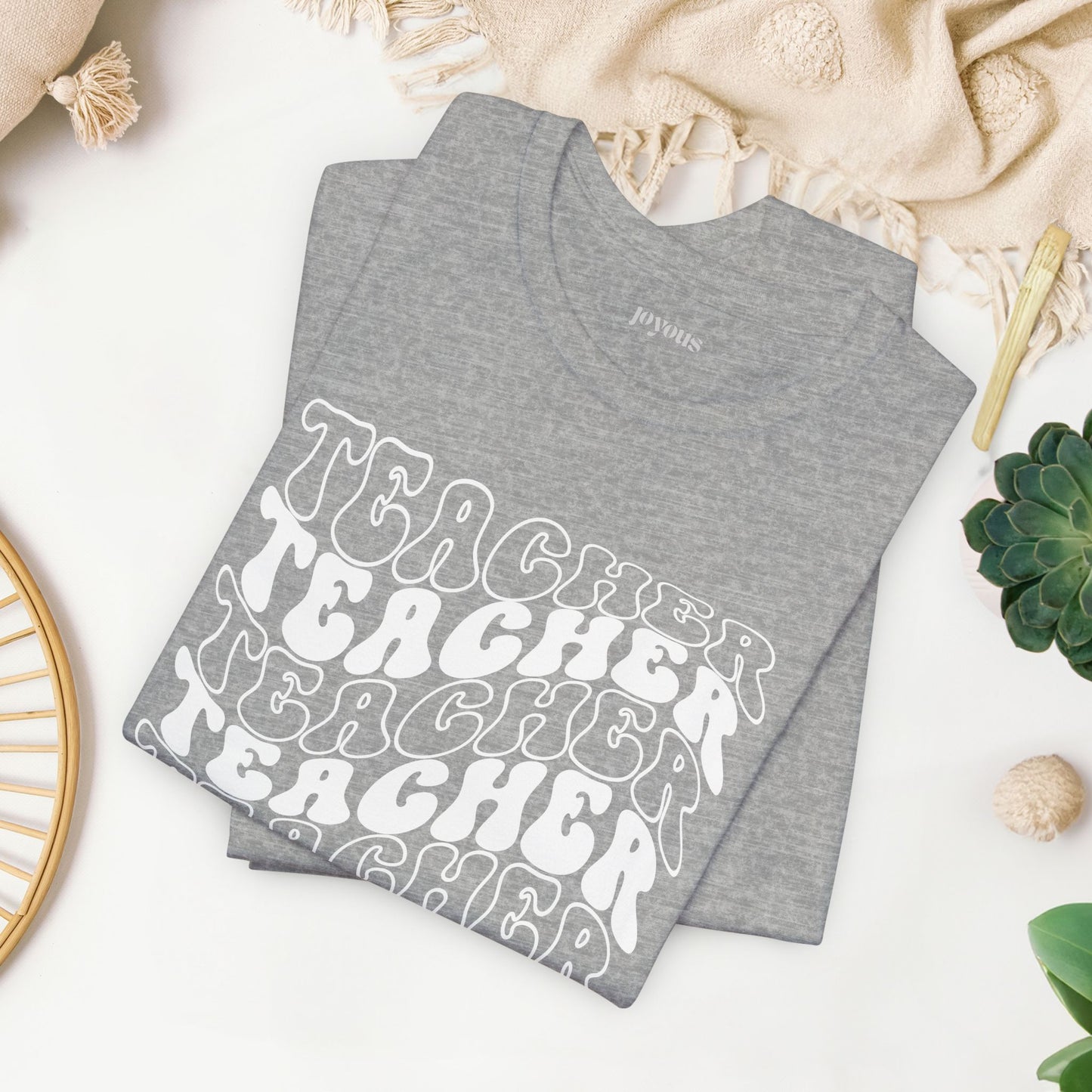 Groovy Teacher Soft Cotton Tee for School Teachers