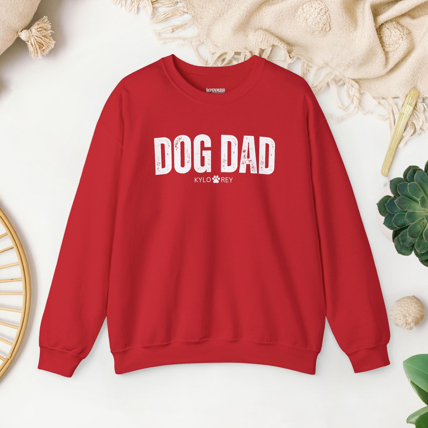 Custom Dog Dad Sweatshirt with Dogs Name - Personalized Gift for Dog Dad