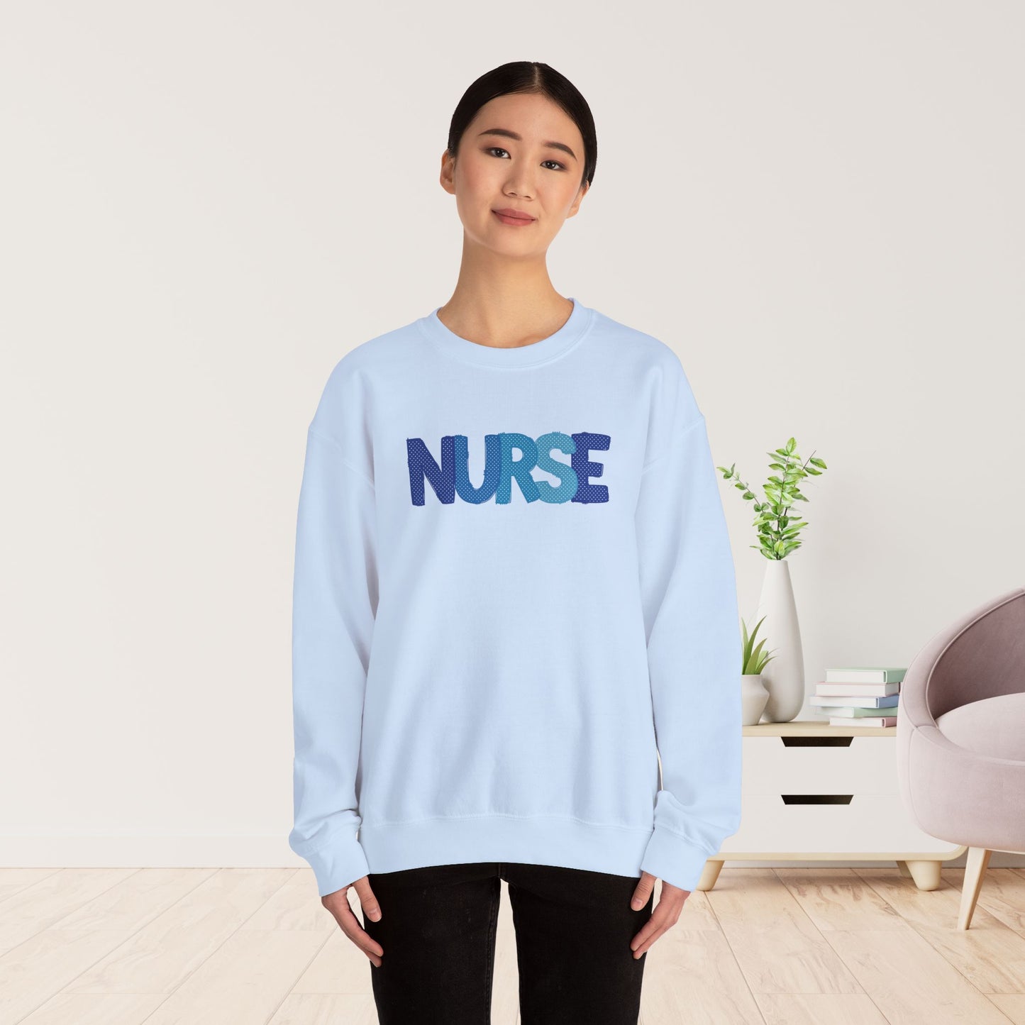 Polka Dot Nurse Sweatshirt - Registered Nurse Sweatshirt