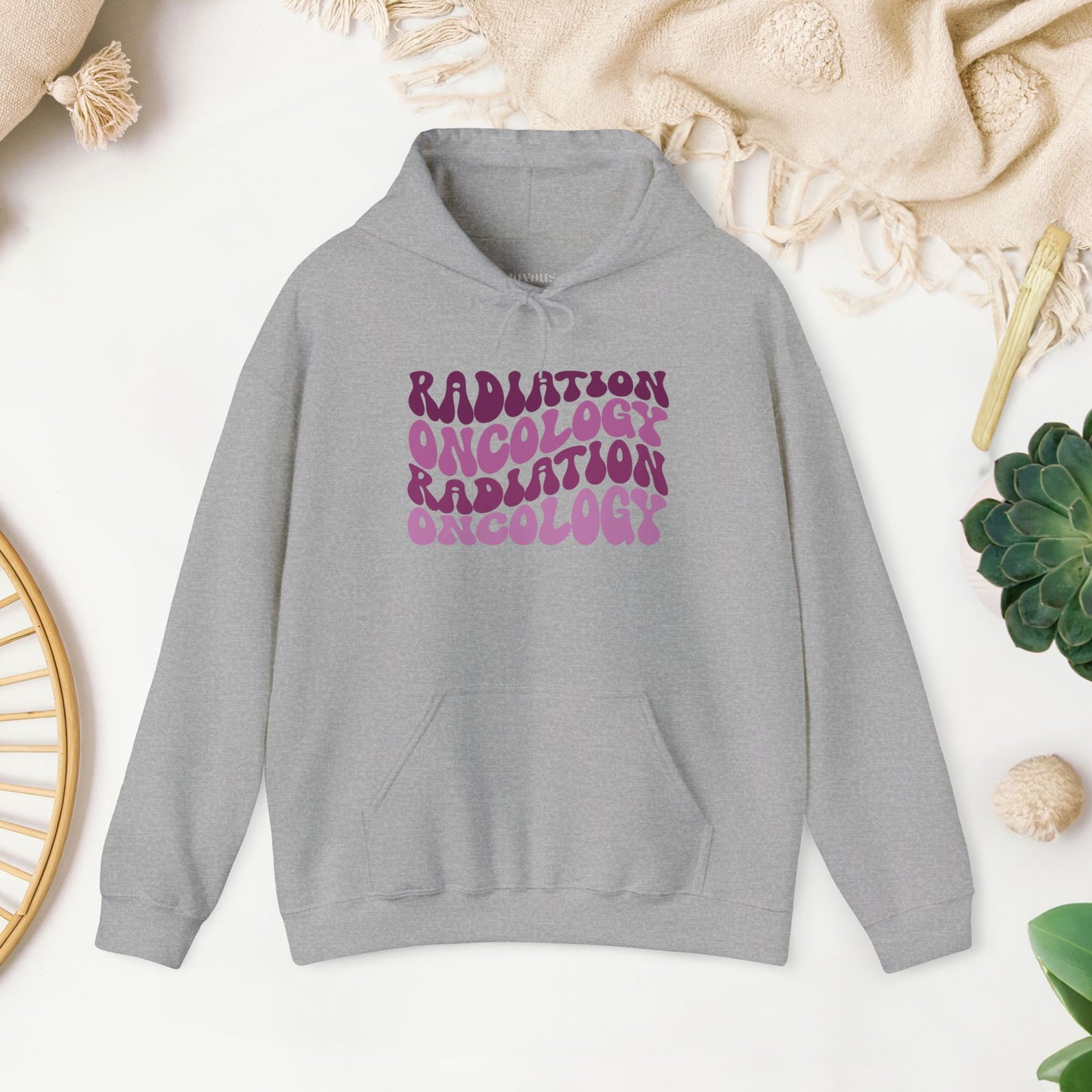 Purple Groovy Radiation Oncology Hoodie