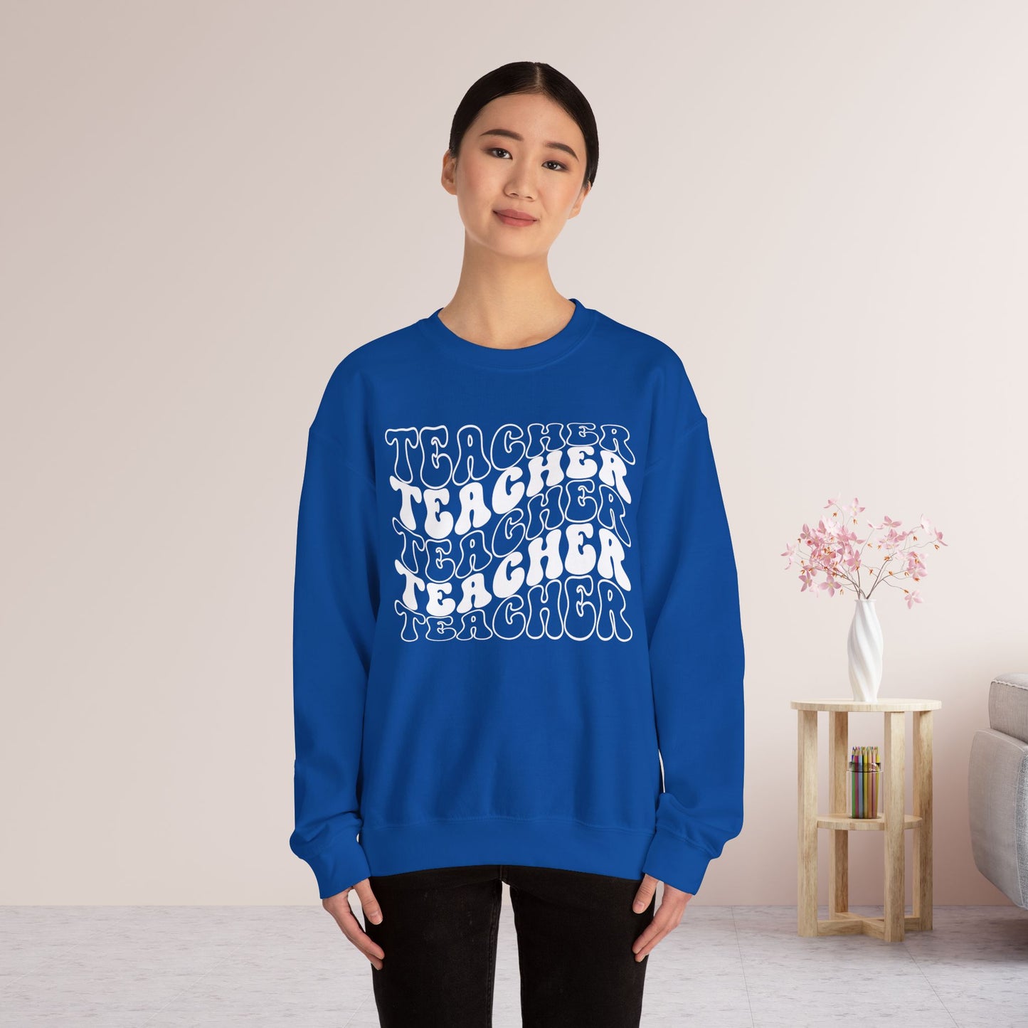 Groovy Unisex Teacher Sweatshirt for School Teachers