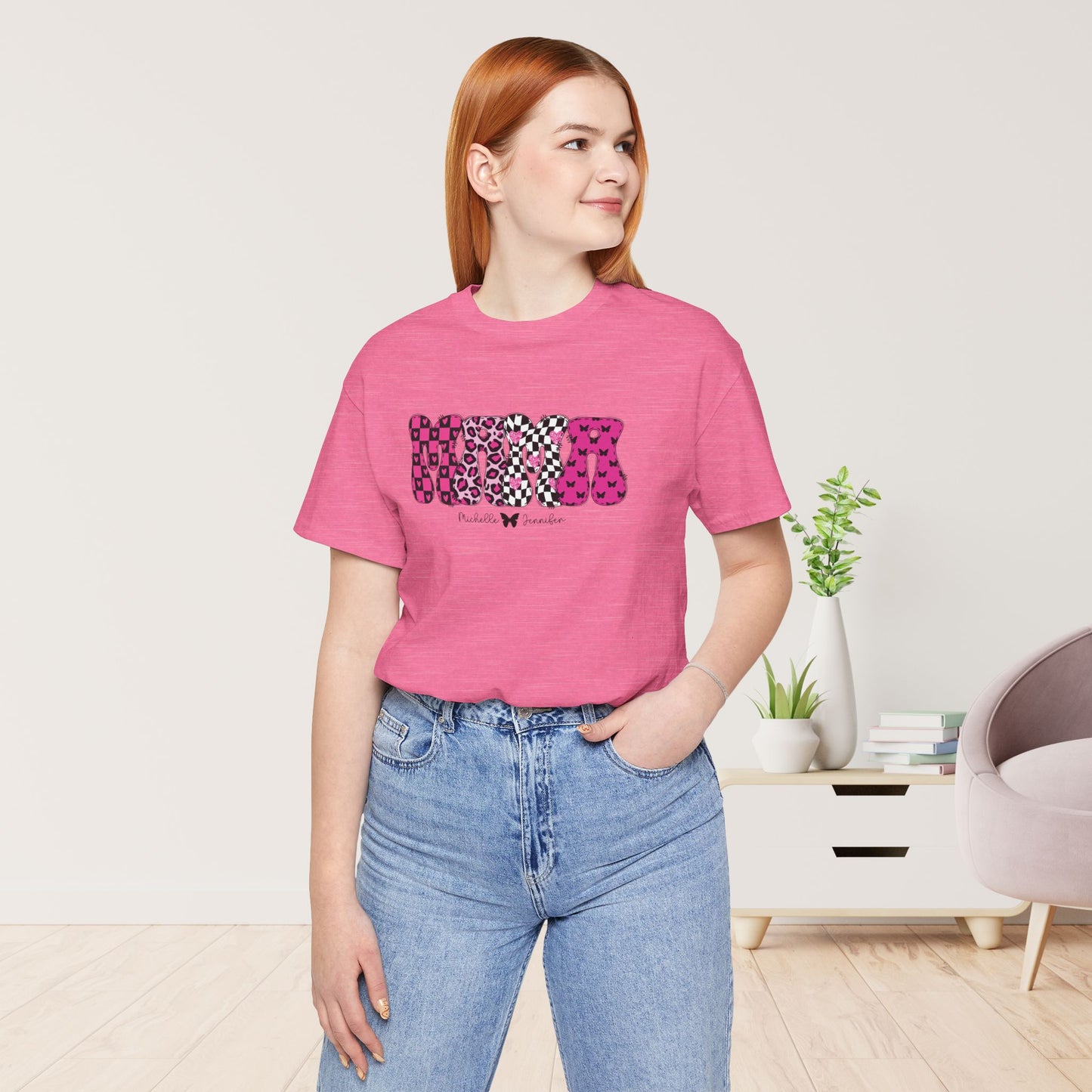 Custom Mama Soft Cotton Tee with Kids Names - Personalized Gift for Mom